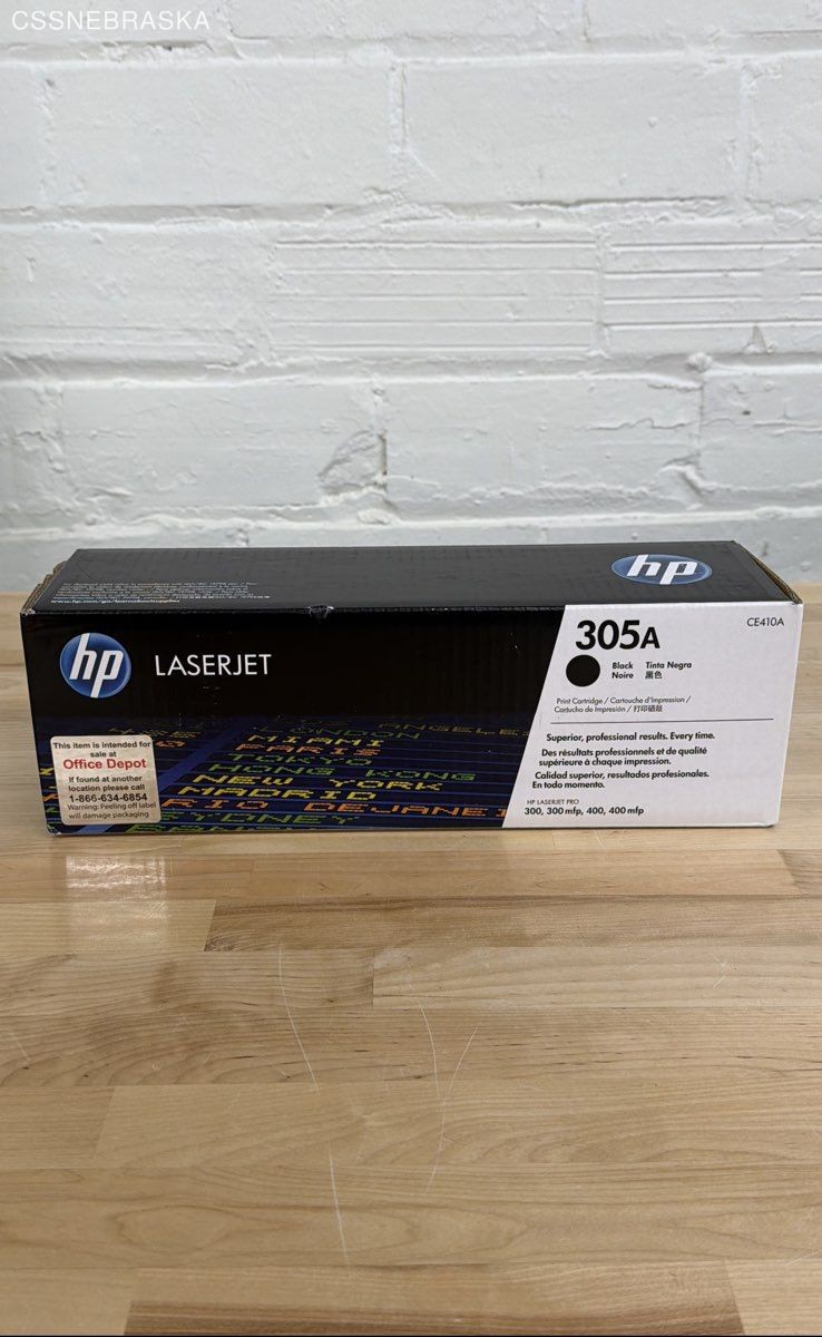 Genuine 305A Laserjet Pro 300/400 Black Toner Cartridge CE410A*