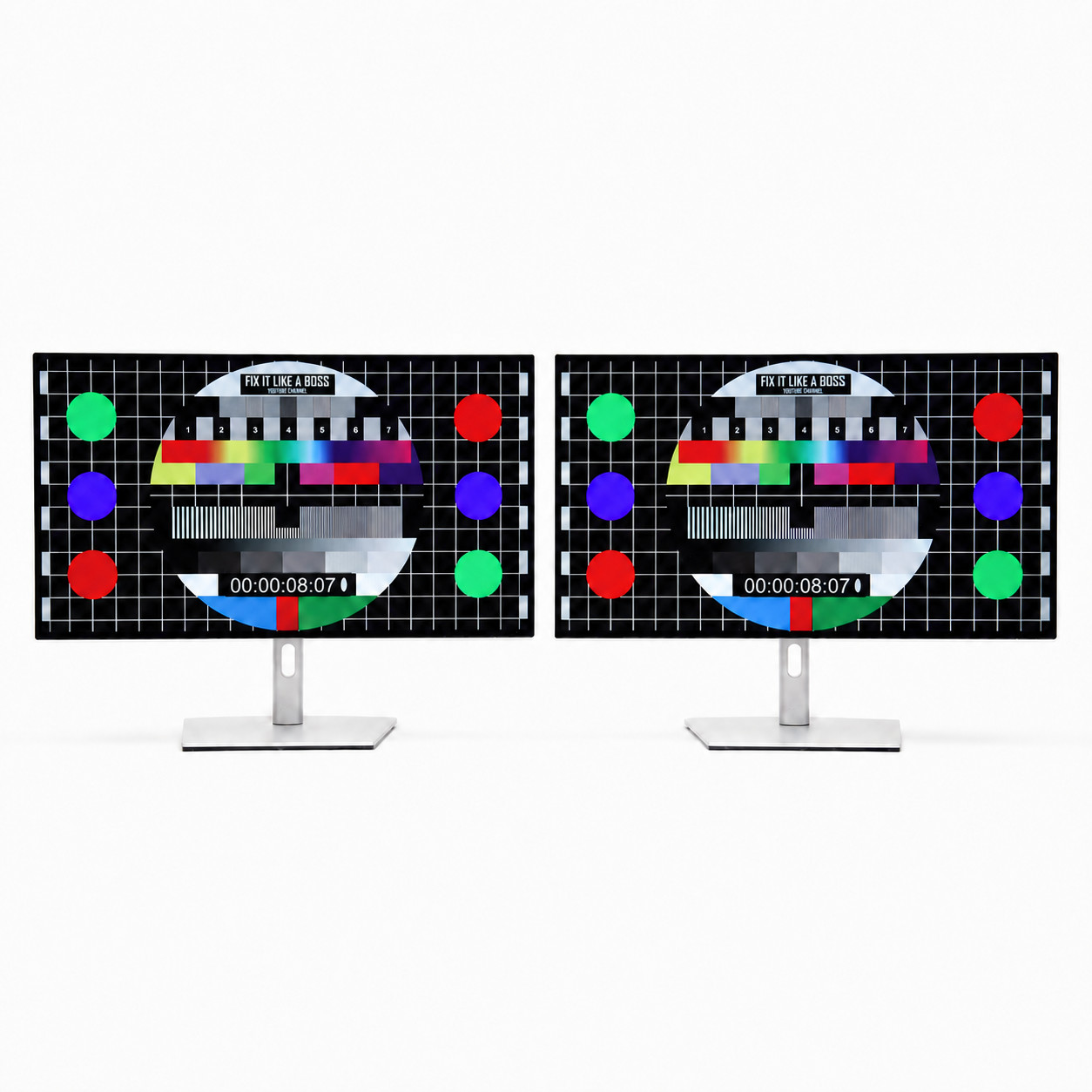 Lot 2x Dell UltraSharp U2722D 27in QHD IPS 2560x1440 Monitors Stands + Cords
