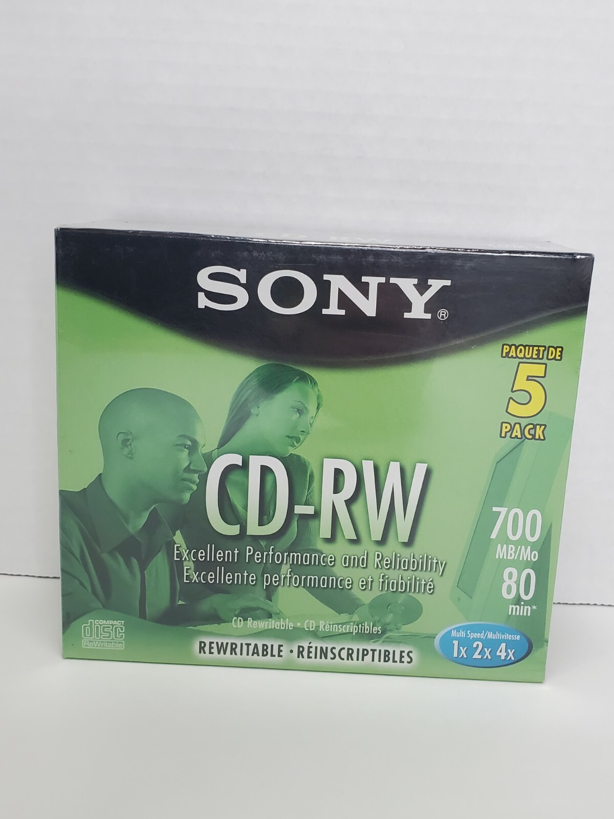 New & Sealed Sony CD - RW 5 Pack Blank Discs 700MB 80Min Rewritable 5CDRW700L
