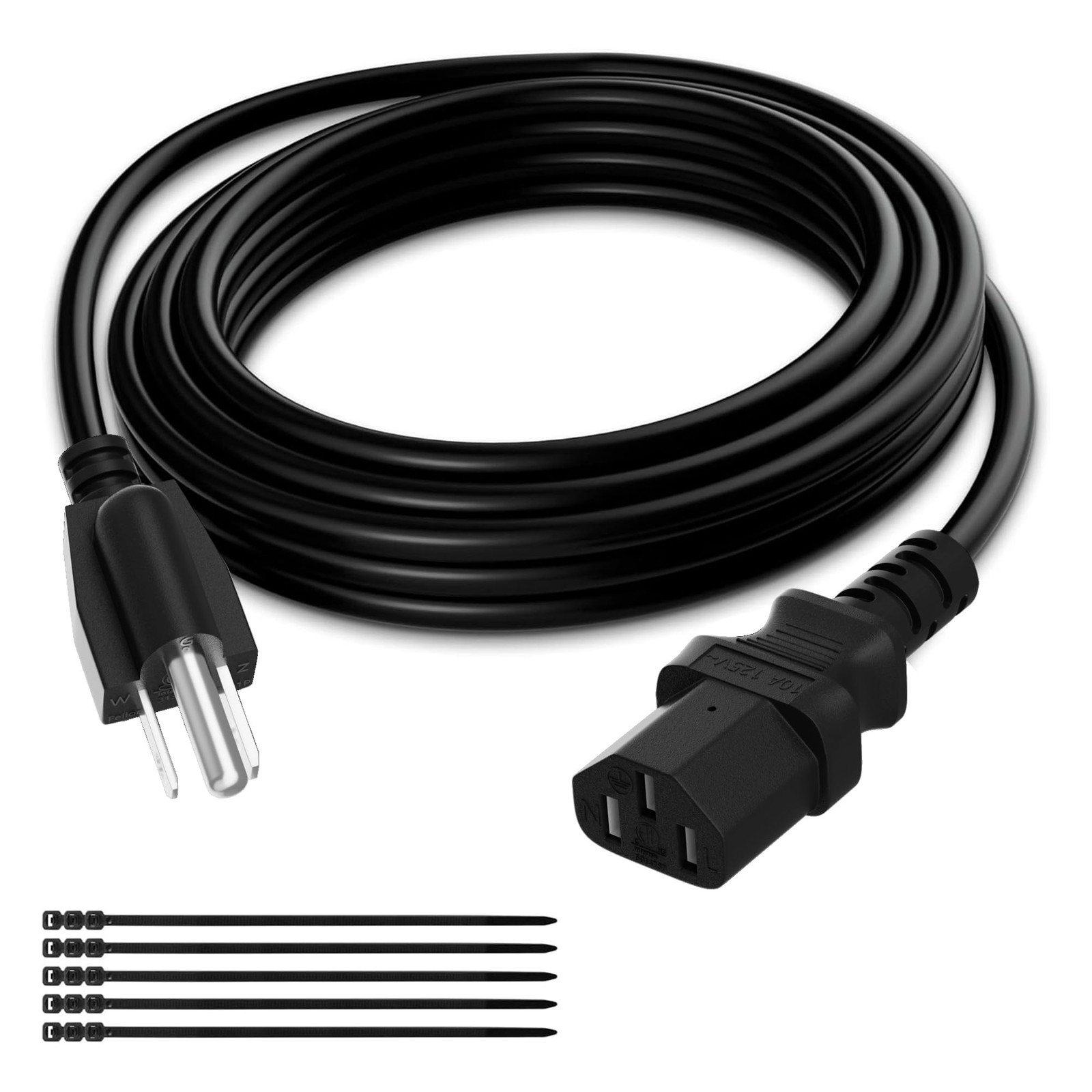 Elecan 3Prong Replacement Power Cord 30 Ft, Heatproof Flexible Durable AC Dev...
