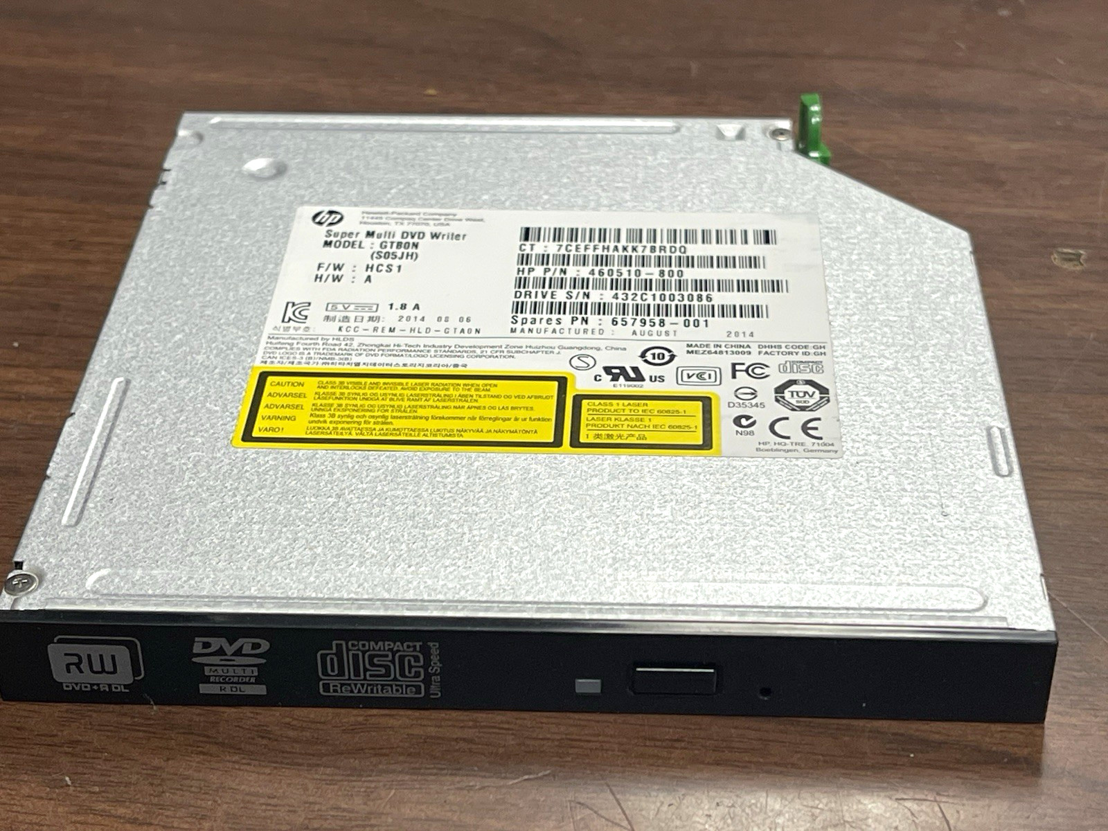 HP Super Multi Internal Laptop DVD Writer GTB0N SATA I 8x MPN 460510-800