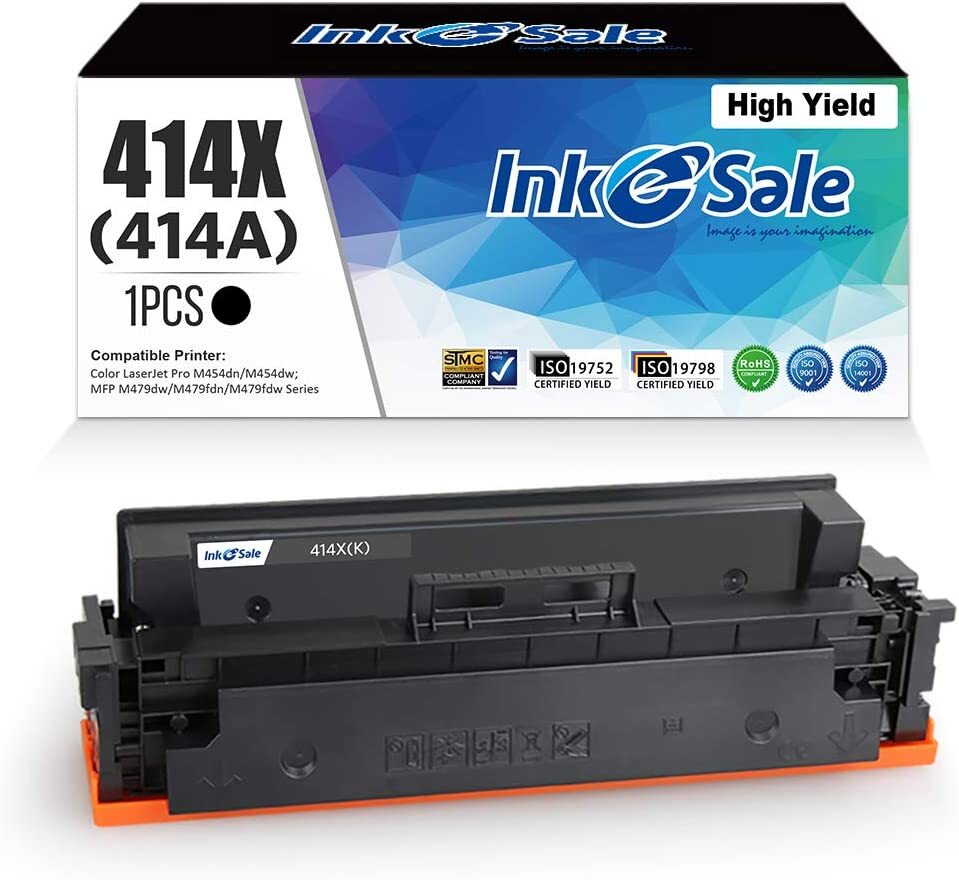 1PK With Chip for HP 414X W2020X Toner Black LaserJet M454dw MFP M479fdw M454dn 
