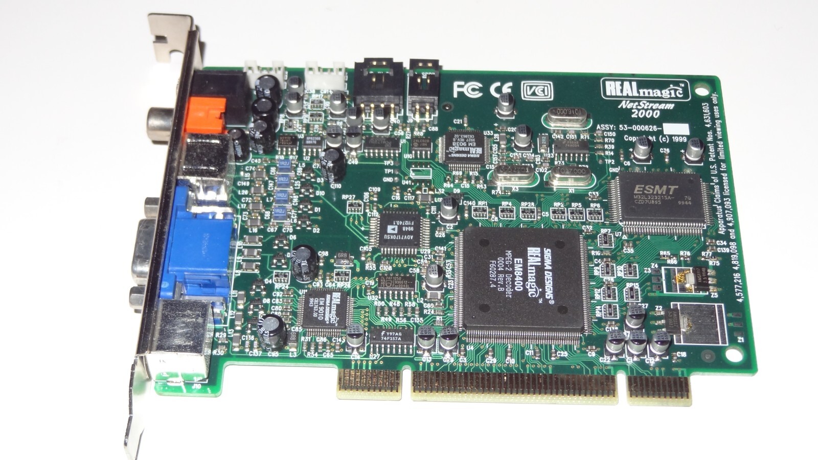 Sigma Designs REALmagic NetStream 2000 MPEG-2 PCI Decoder Card P/N 53-000626-01