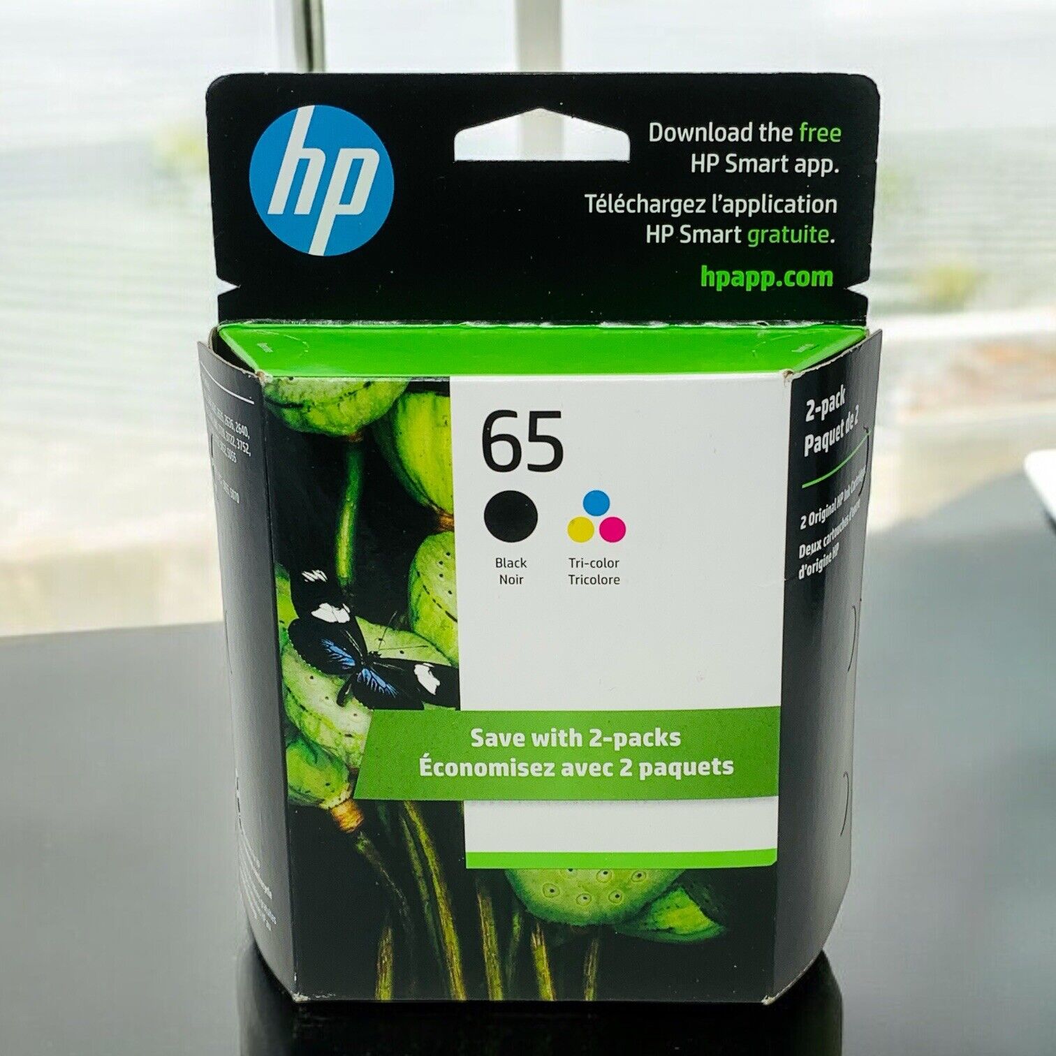 Genuine HP 65 (T0A36AN) Black & Tri Color Ink Cartridges Dated 10/ 2025