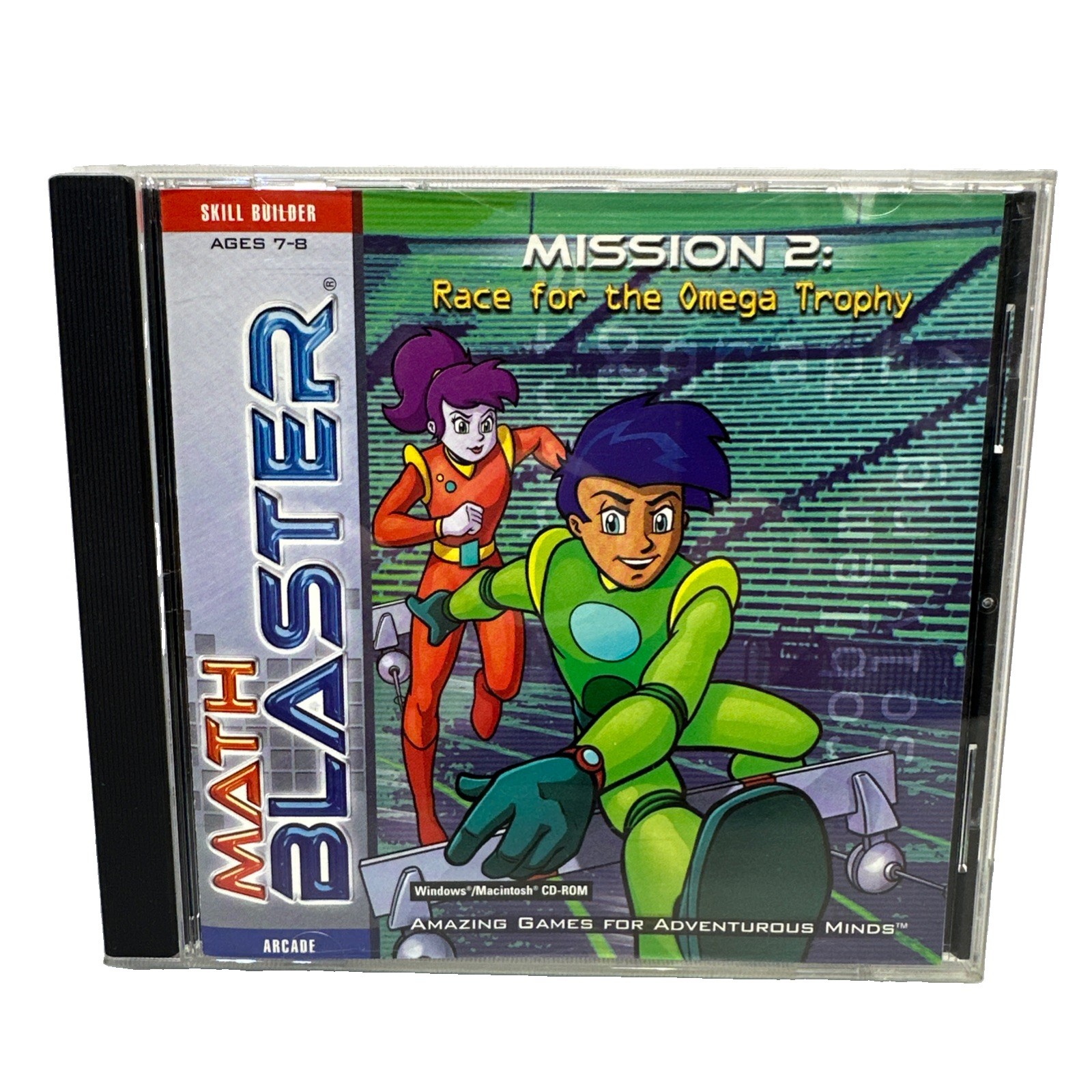 Math Blaster, Ages 7-8,Microsoft,Windows/ Macintosh, CD ROM,Pre-Owned