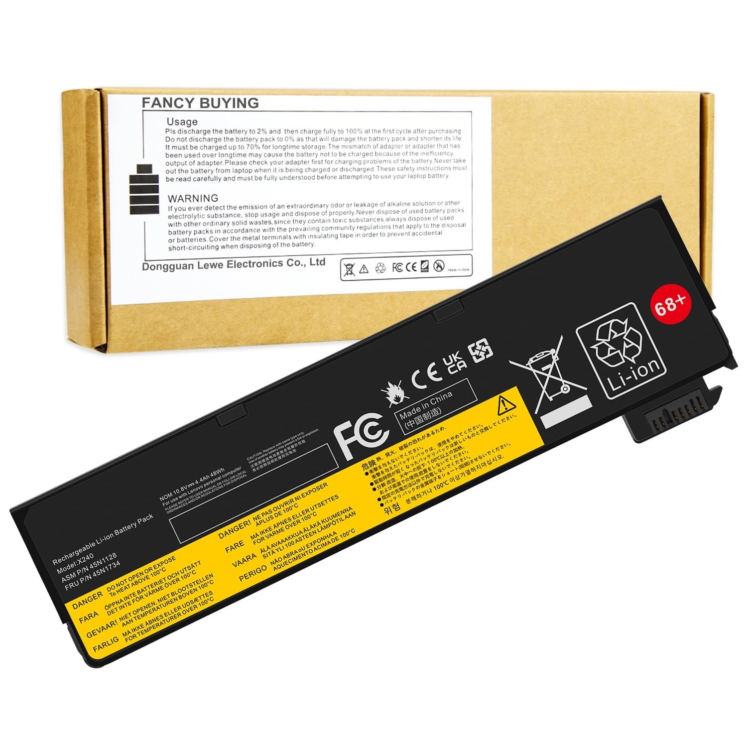 68+ 45N1128 X240 Laptop Battery for ThinkPad T440 T450 T460 T470 P50S W550s X250