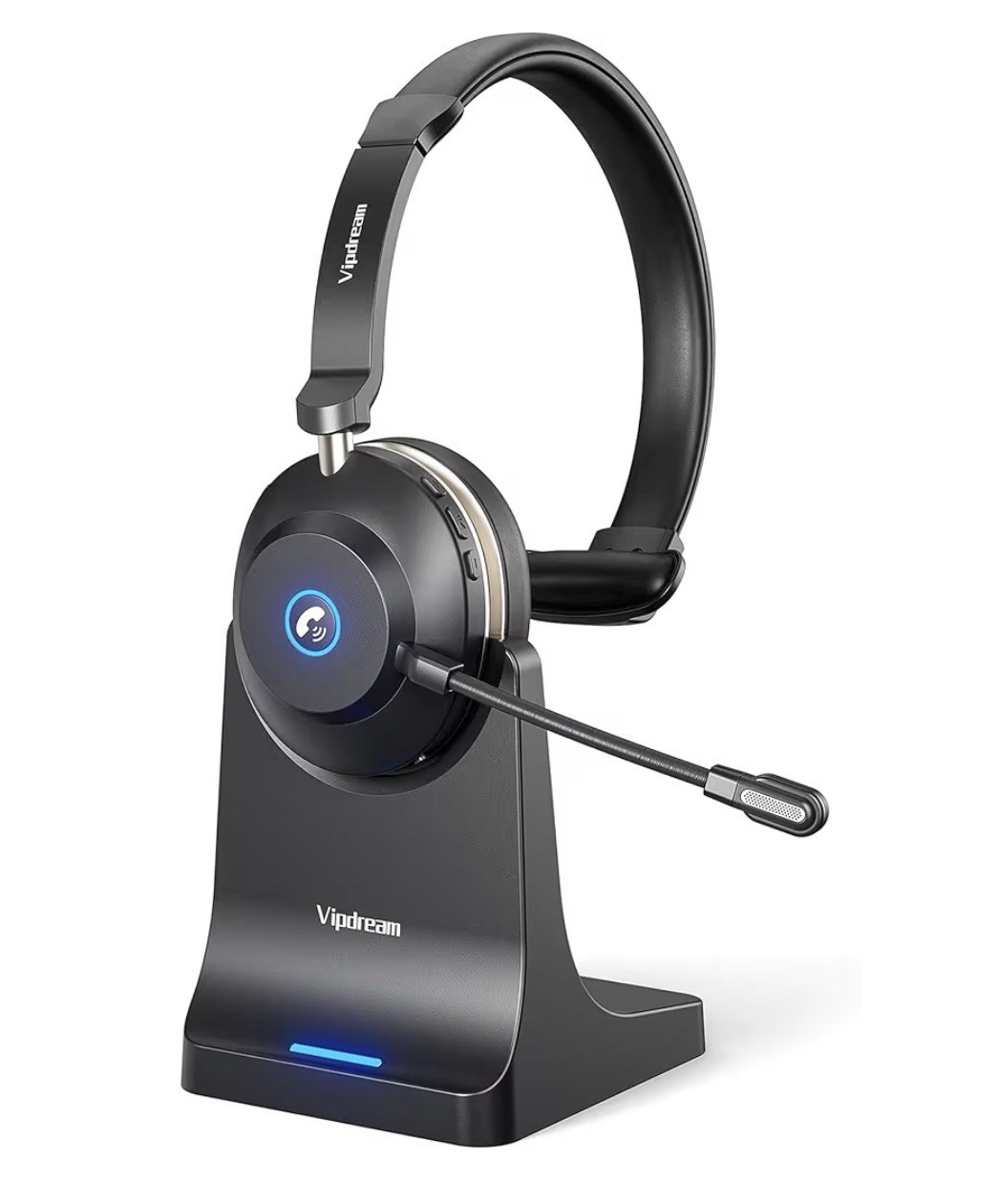 Vipdream Wireless Headset w/ Microphone for Work, Bluetooth 6.0 Computer Headset