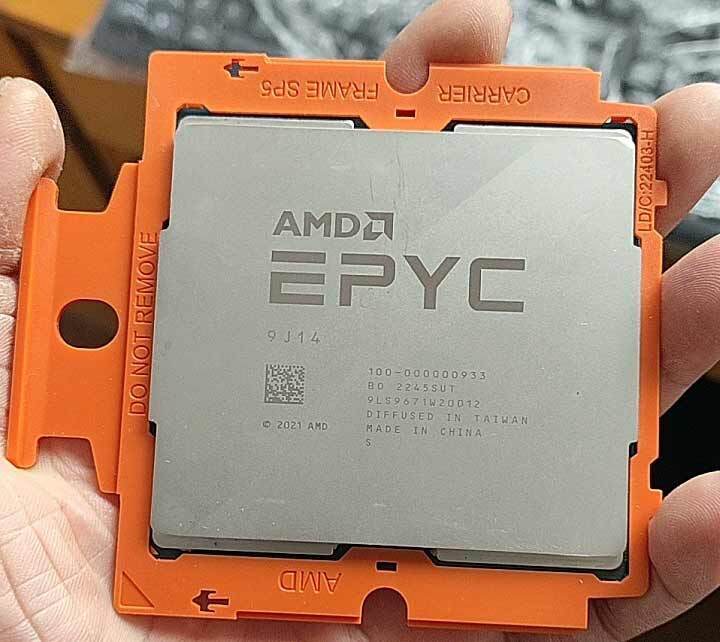 AMD EPYC 9J14 GENOA ZEN4 96 Core 192 Wire SP5 2.4GHz CPU Processor (unlocked)