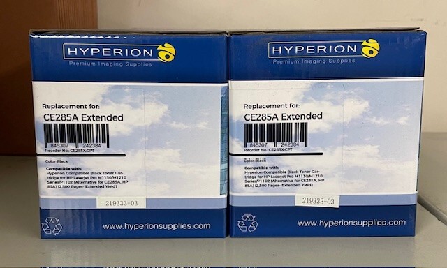 2 PACK Extended Yield Black Toner Cartridge HP Laserjet Pro M1130/M1210/P1102