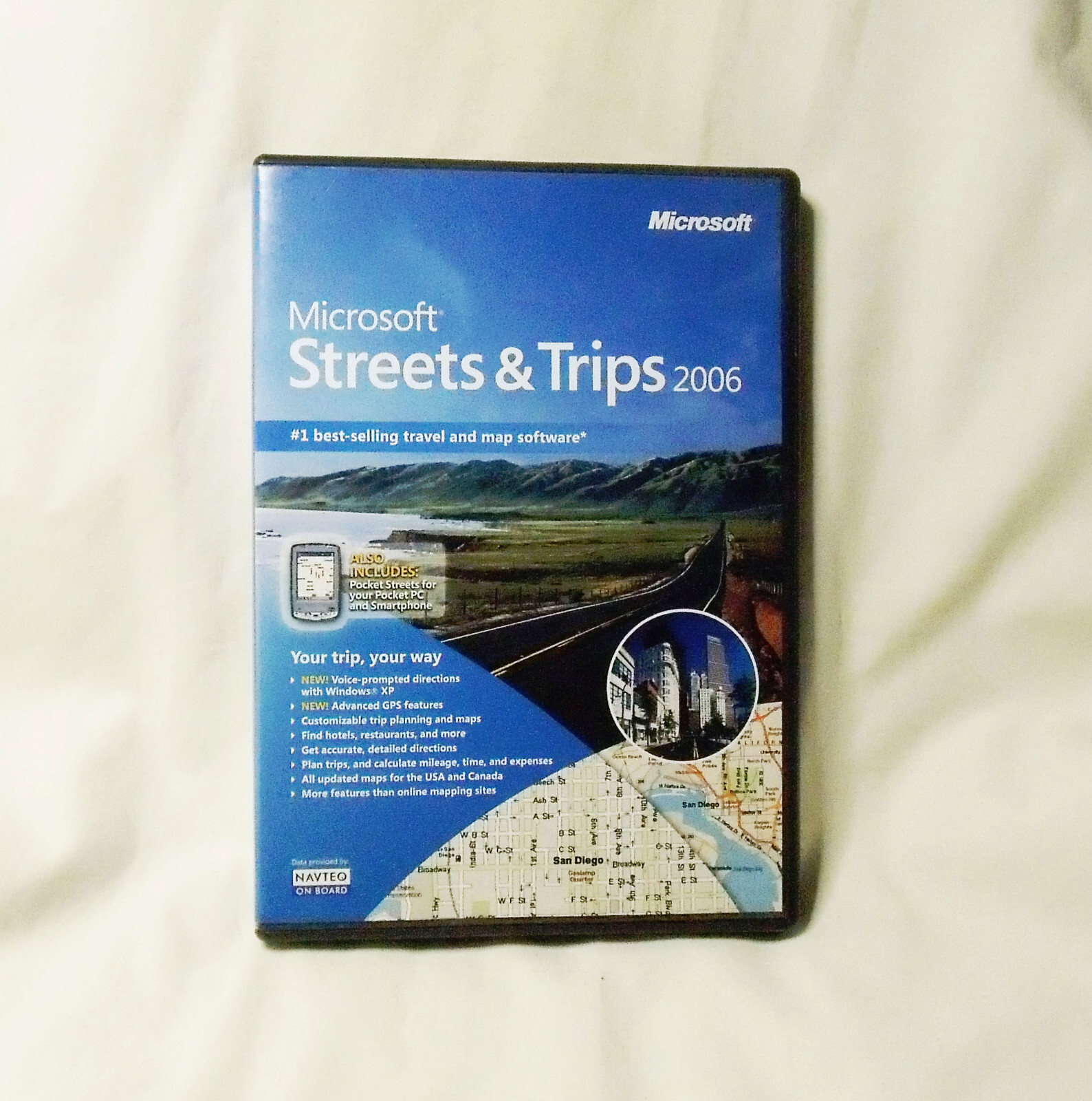 Microsoft Streets & Trips 2006, Travel & Map 2-Disc CD, Pocket PC. GPS Feature