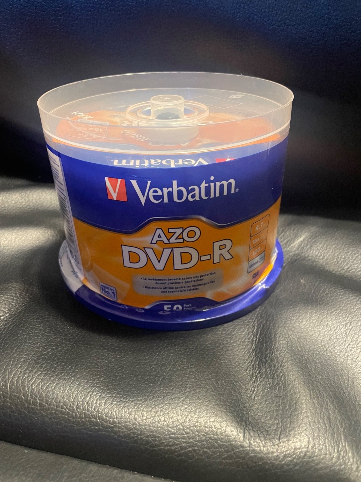 NEW 50 PACK Spindle Verbatim AZO DVD-R 4.7GB 16X SEALED