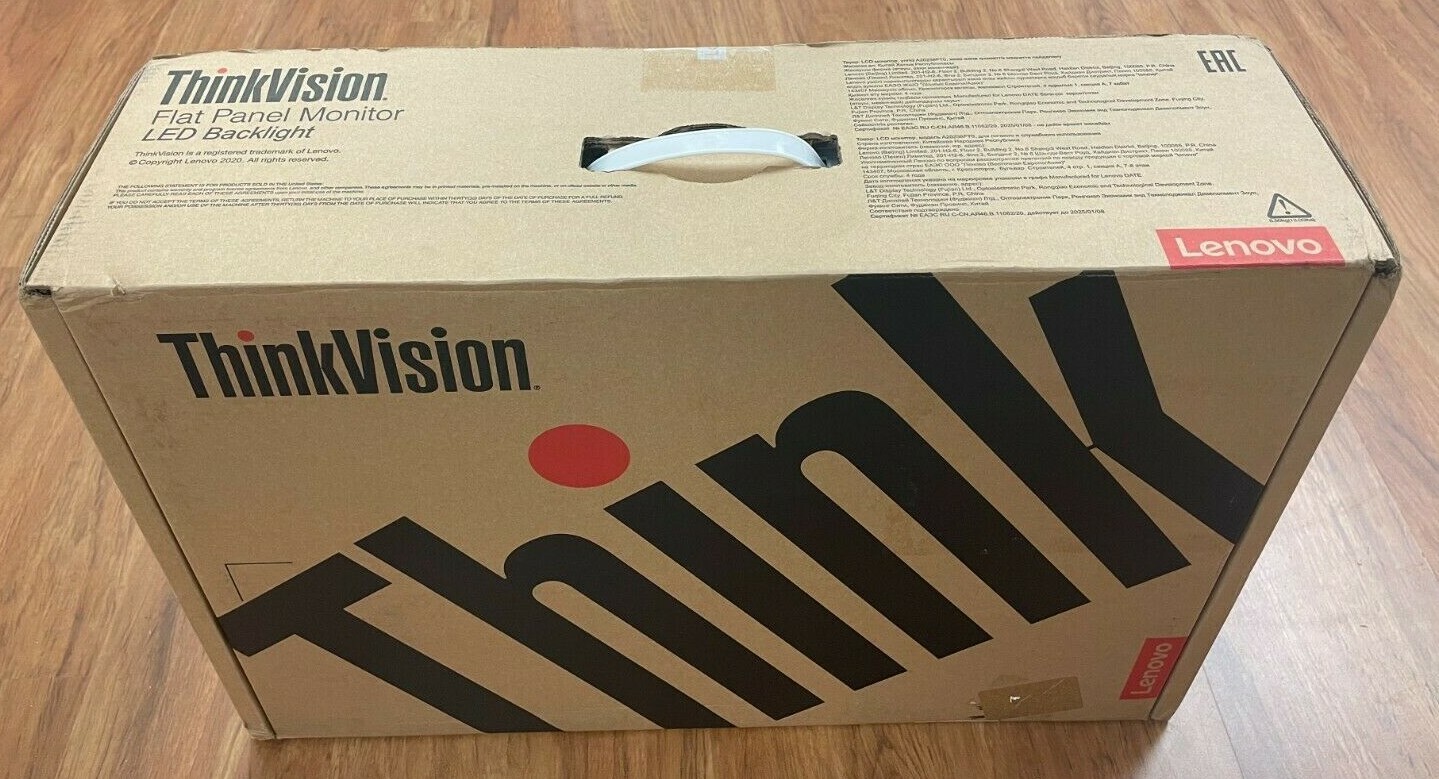 New Sealed Lenovo ThinkVision T24i-30 Flat Panel Monitor Display