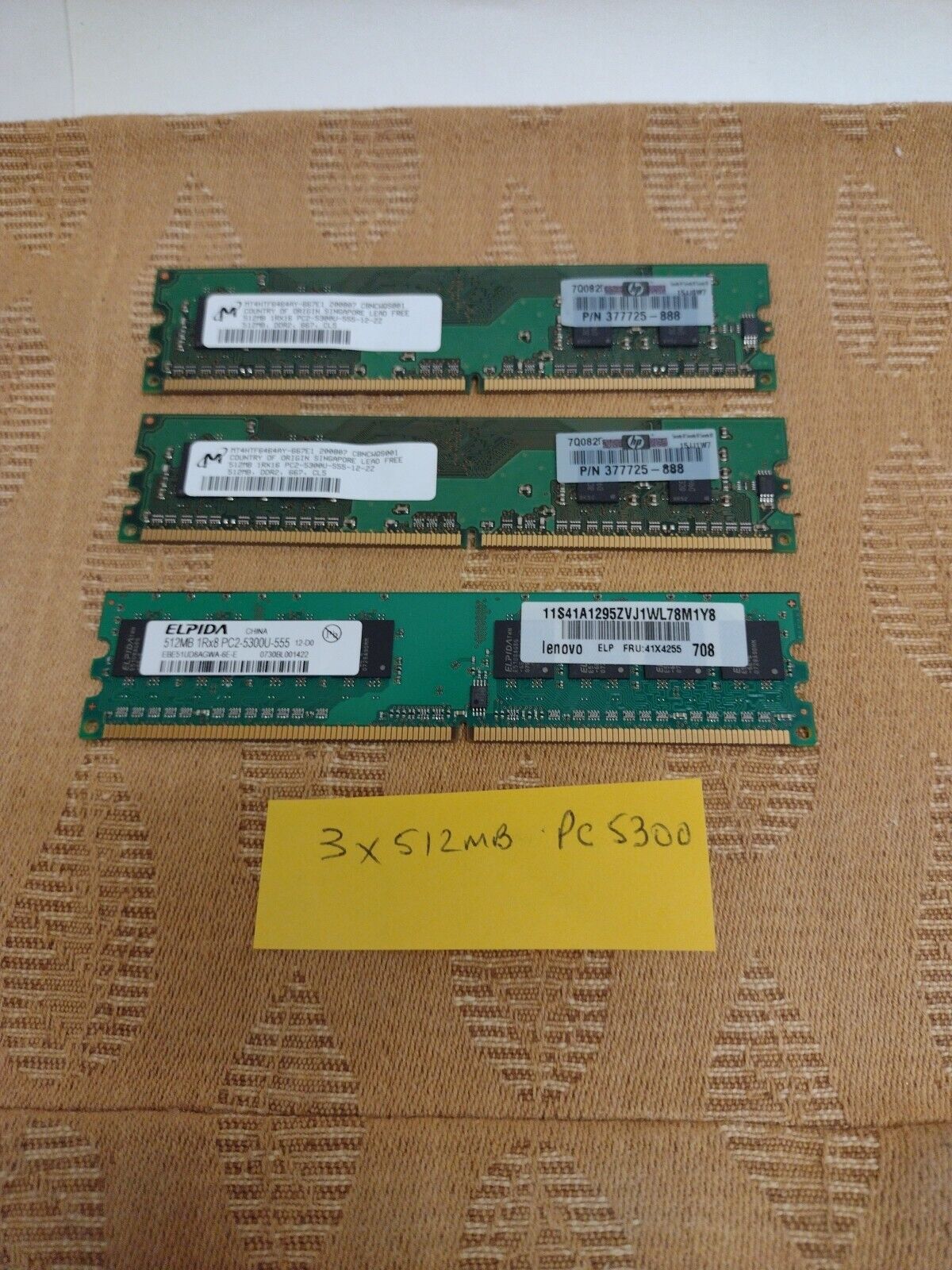RAM 512MB PC5300 X 3