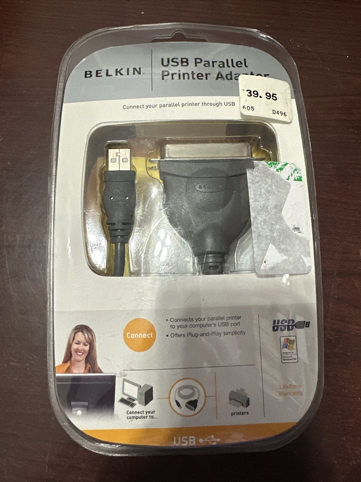 Belkin USB Parallel Printer Adapter w/ Installation Software F5U002v1 Computer