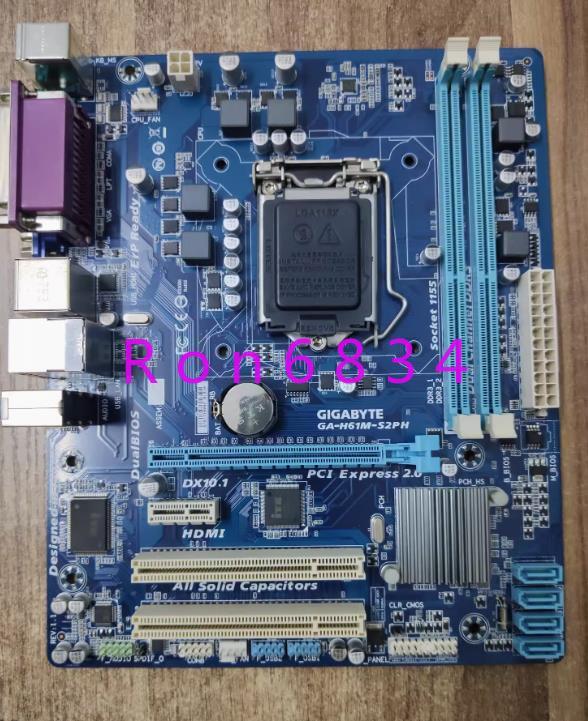 1pc used Gigabyte H61 GA-H61M-S2PH motherboard