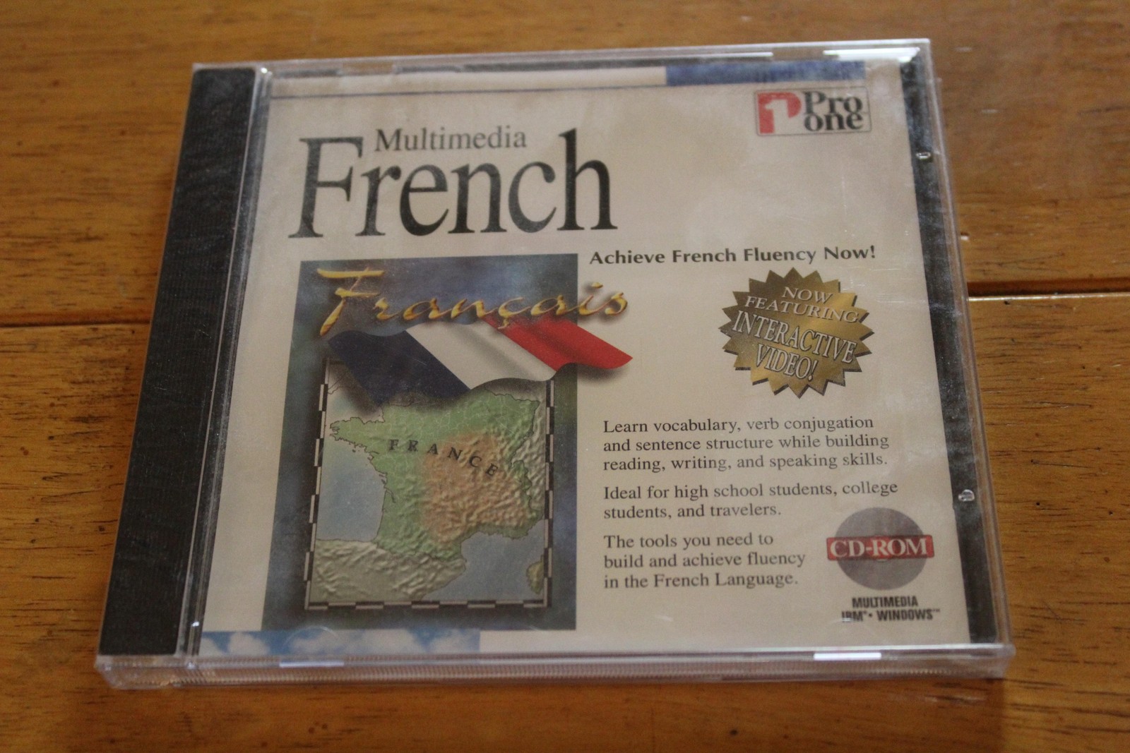 Vintage Pro One Multimedia French Language Course CD-ROM 1996 PC Windows Sealed