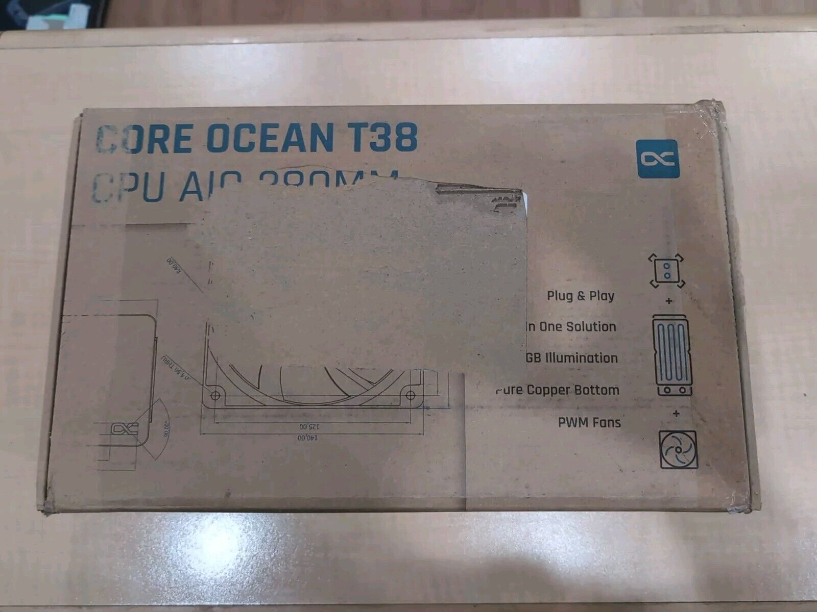 Alphacool Core Ocean T38 CPU AIO, 280mm Radiator