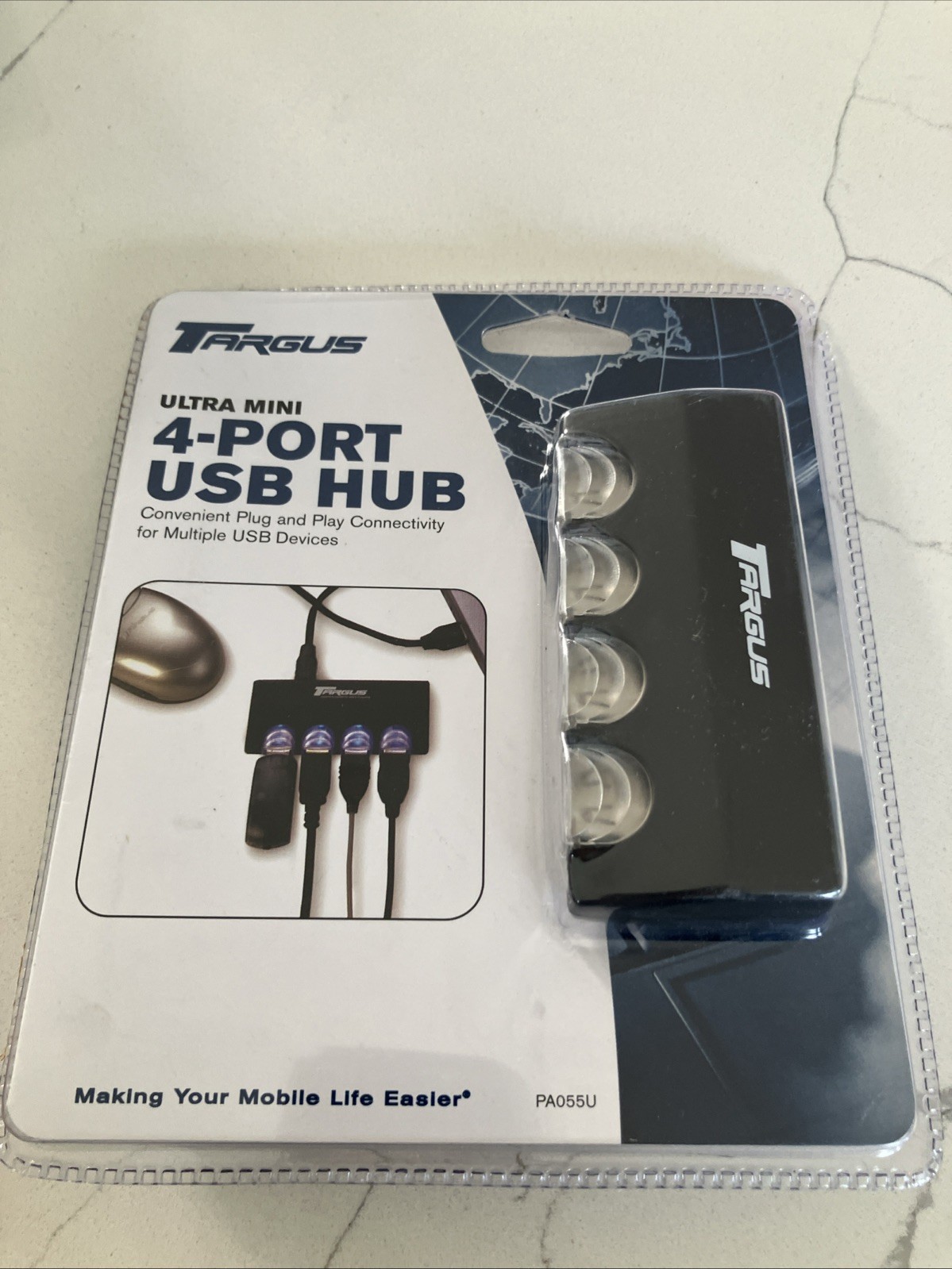 Targus Ultra Mini 4 Port USB Hub PA05SU Plug & Play NEW Sealed