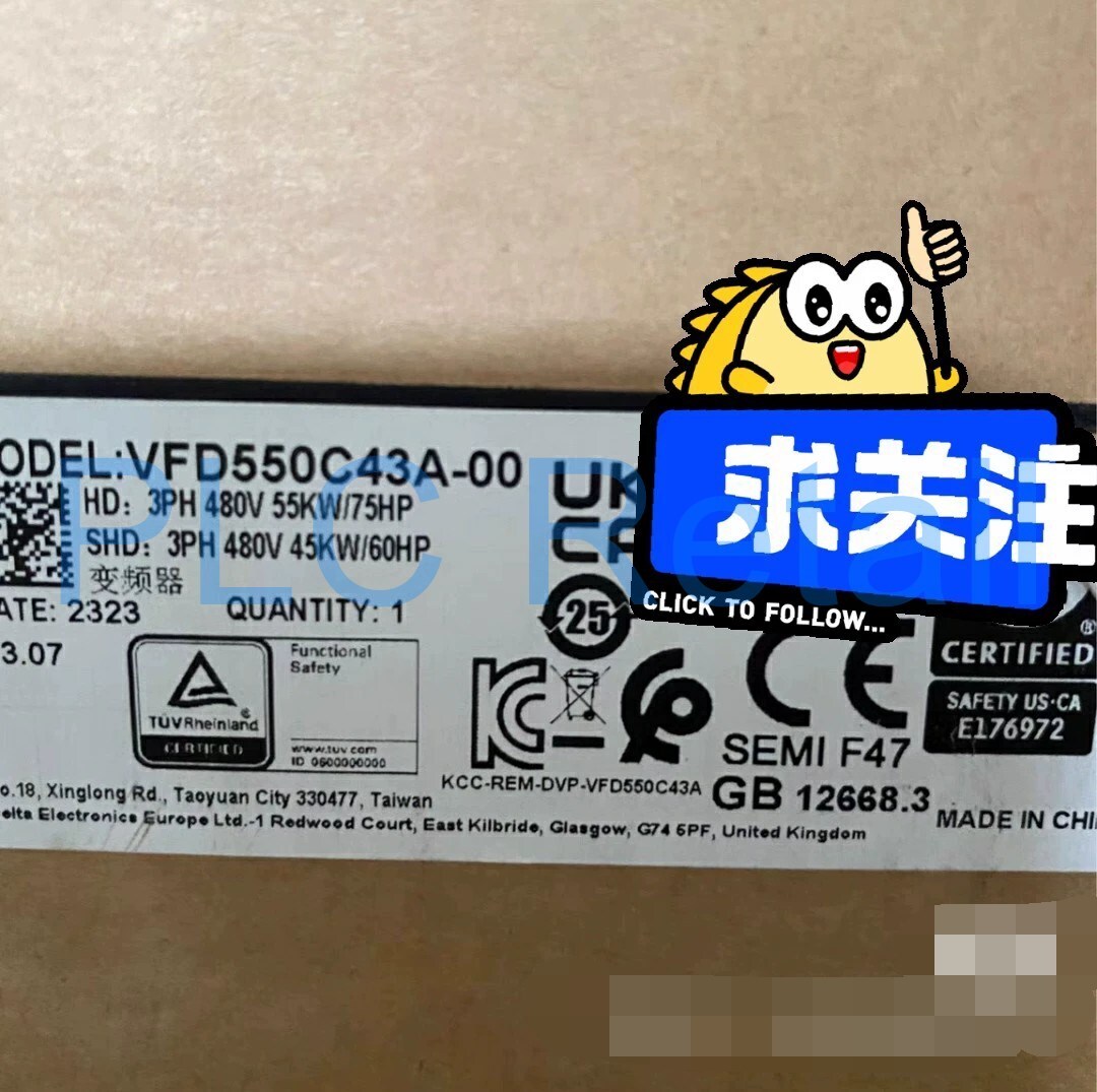 1PCS NEW DELTA Frequency converter VFD550C43A  VFD550C43A-00 By DHL or FedEX