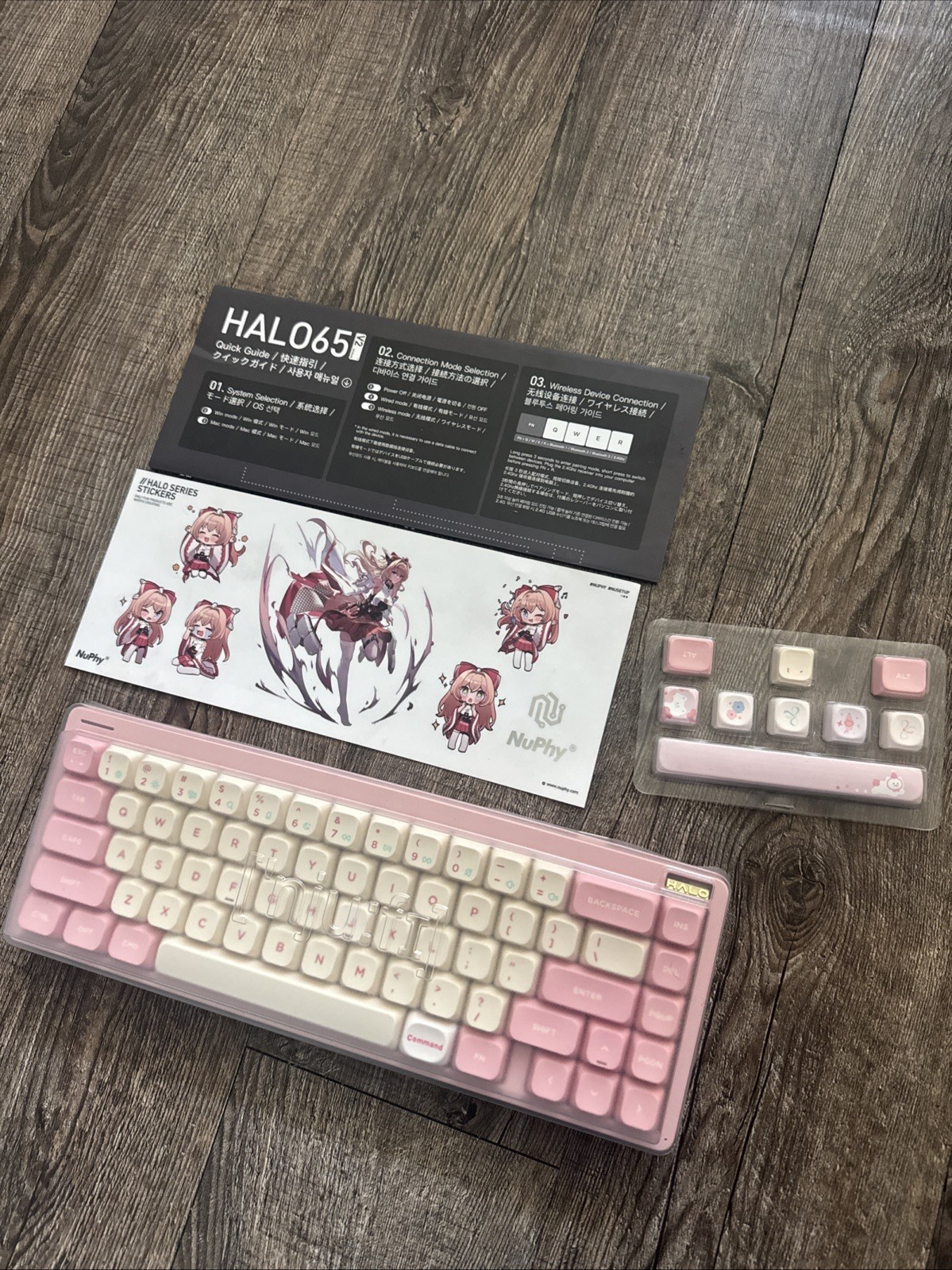 NuPhy Halo65 Wireless Keyboard Pink Switch Hot Swap V2