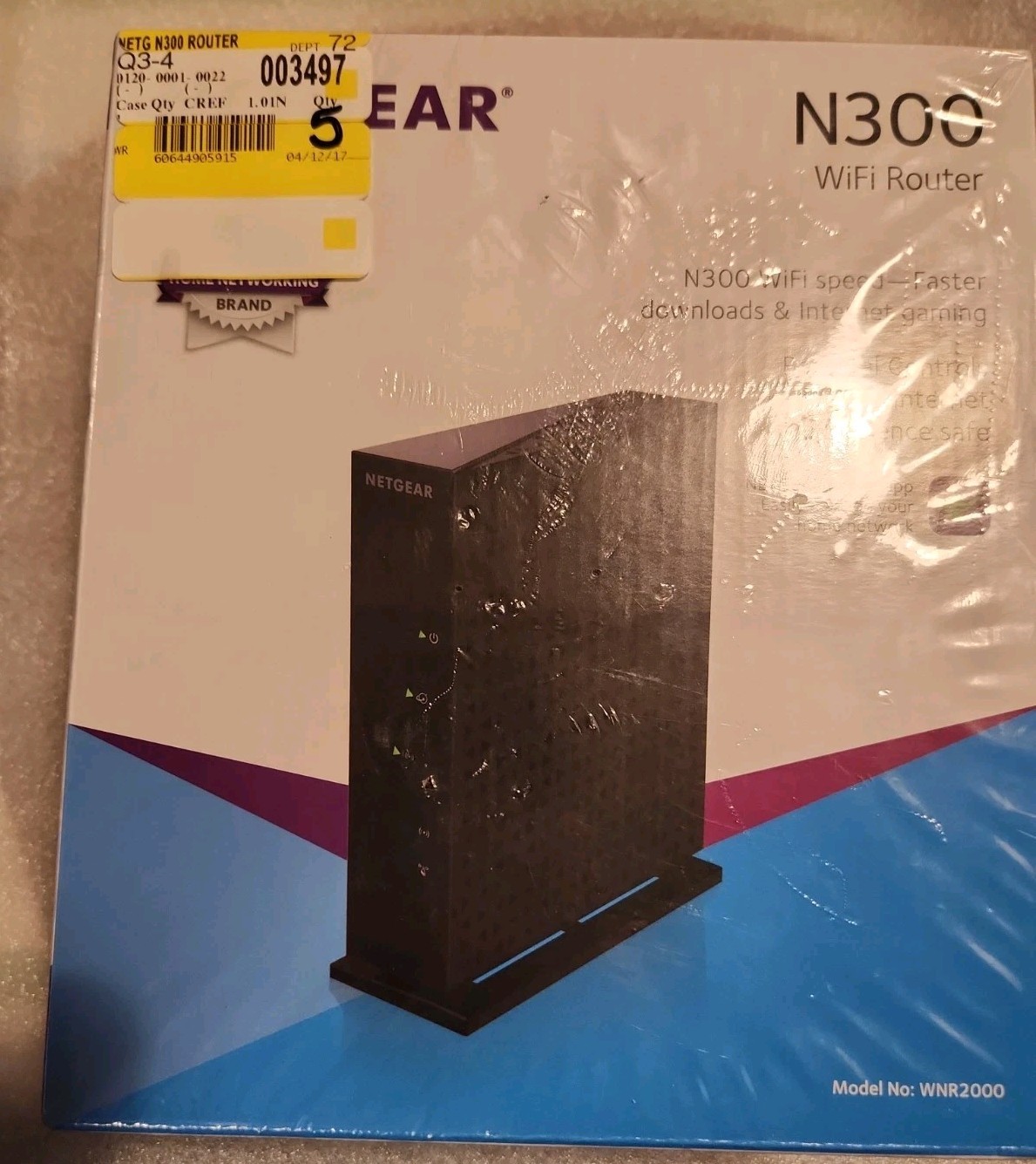 Brand New SEALED Netgear N300 Wireless WiFi Router [WNR2000] Black