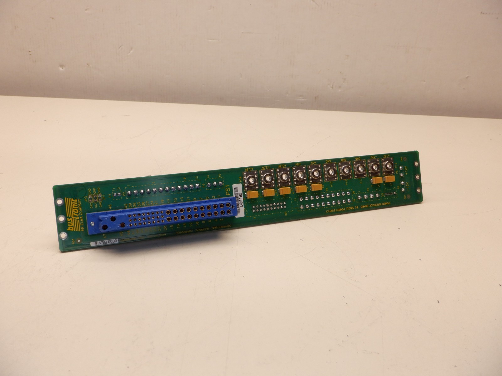 BUSTRONIC 106PIBM601-0000RB POWER INTERFACE BOARD 6U SINGLE POWER SUPPLY