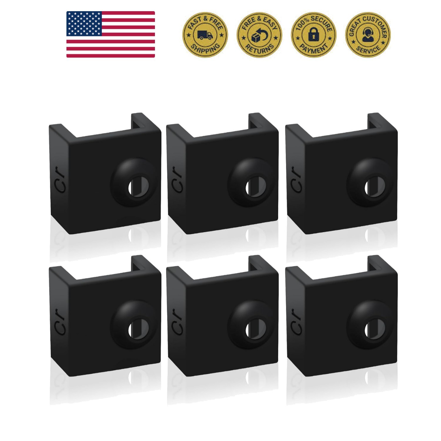 3D Silicone Sock, 6 PCS Heater Block Silicone Cover for Creality Ender 3/3 Pr...