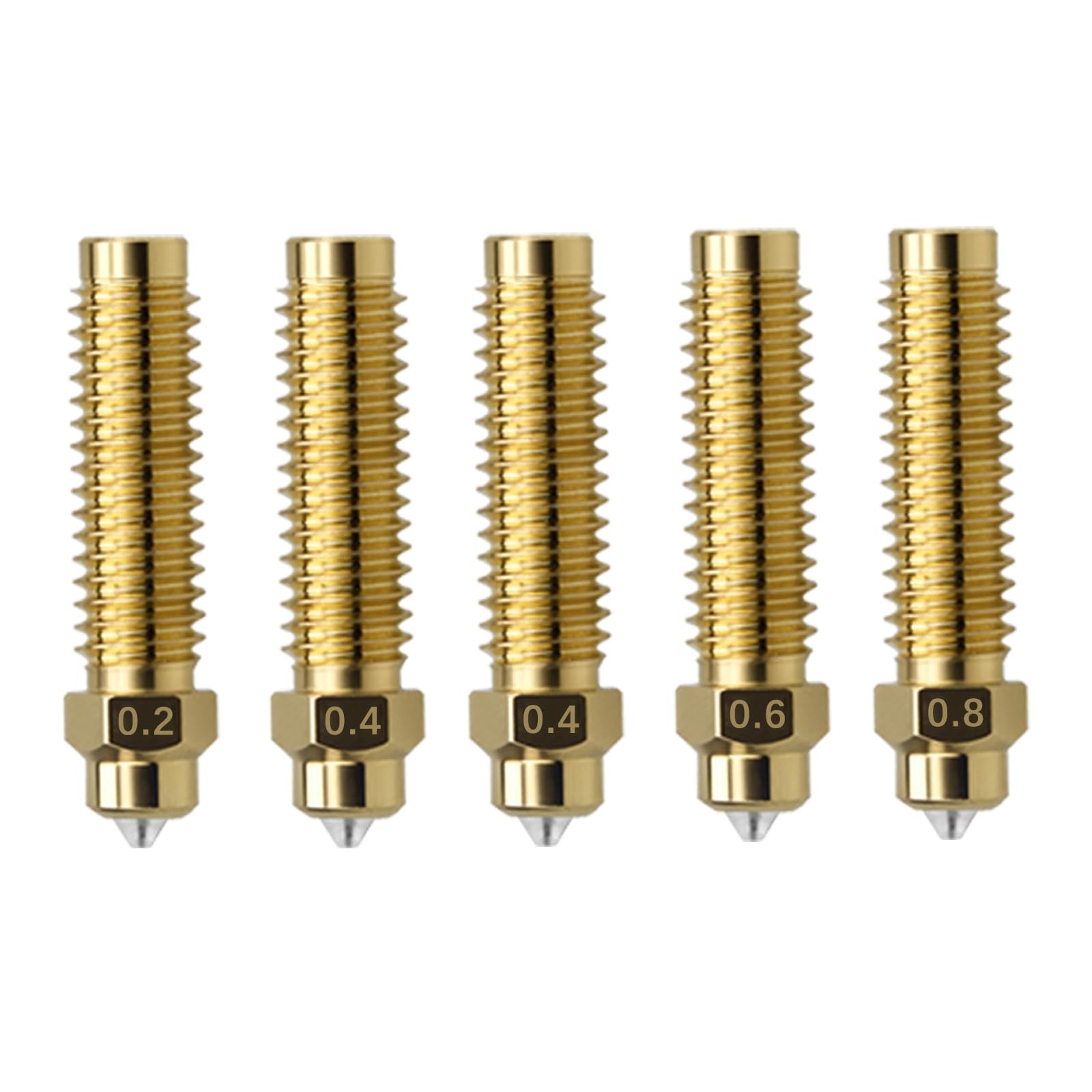 5 Pack CC/CC2 Nozzle 0.2mm 2 * 0.4mm 0.6mm 0.8mm for Elegoo Centauri Carbon 3...