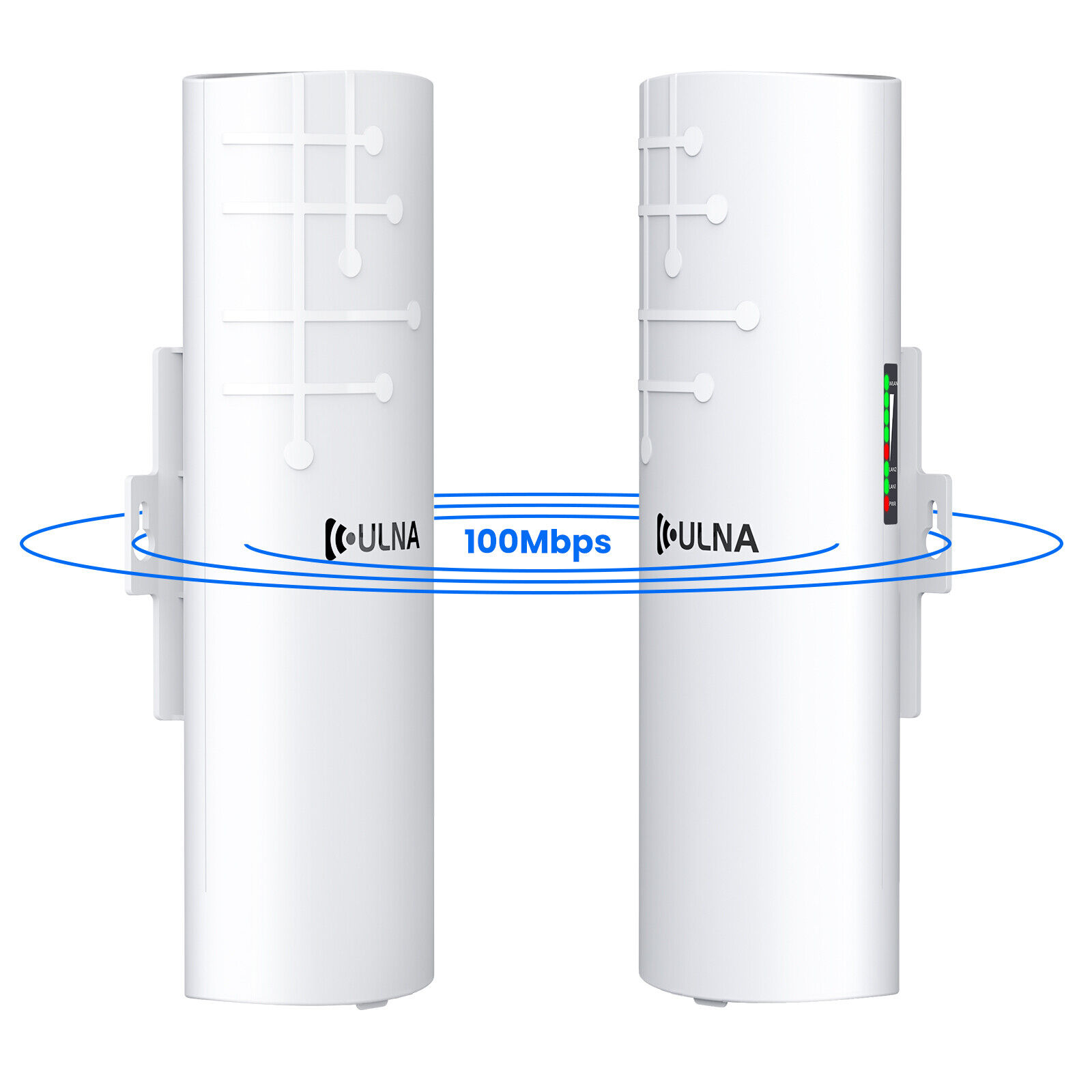 ULNA  2-Pack 5.8G 3KM Gigabit Point to Point Wifi Outdoor CPE Wireless Bridge