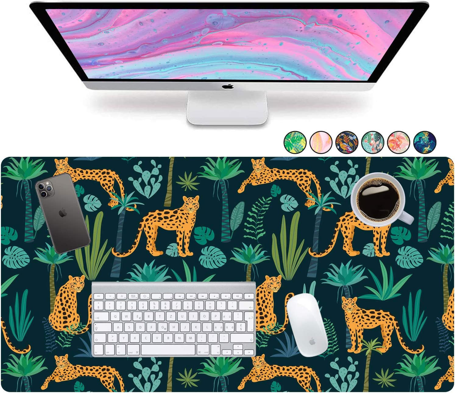 Large Mouse Pad, Desk Mat, Keyboard Pad, Desktop Home Office School Essentials C