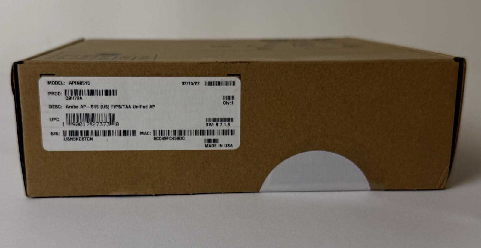 New HPE Aruba Q9H73A AP-515 APIN0515 802.11ax Indoor Access Point
