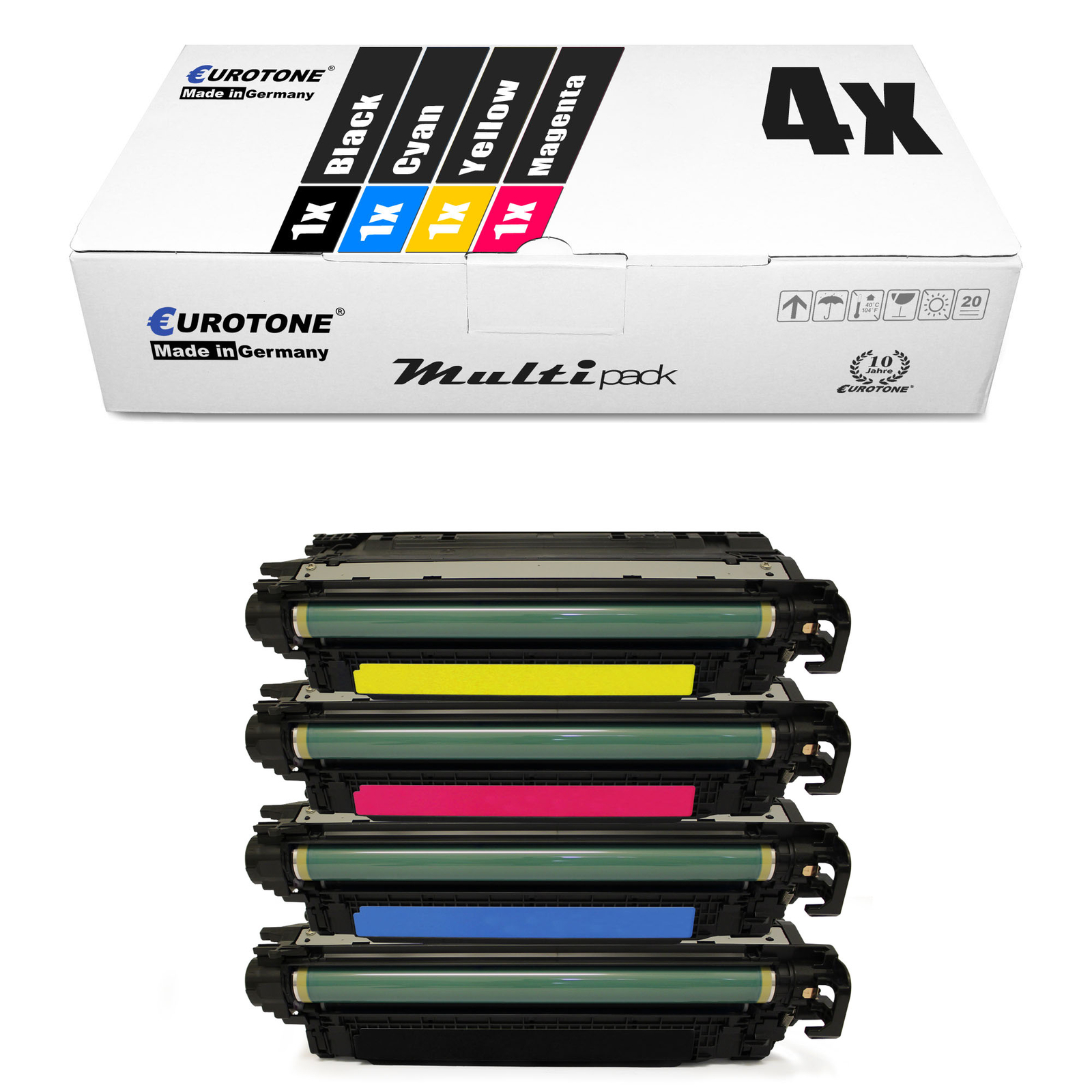4X Eurotone ECO Toner XXL For HP Color LaserJet Enterprise M-553-X M-553-N