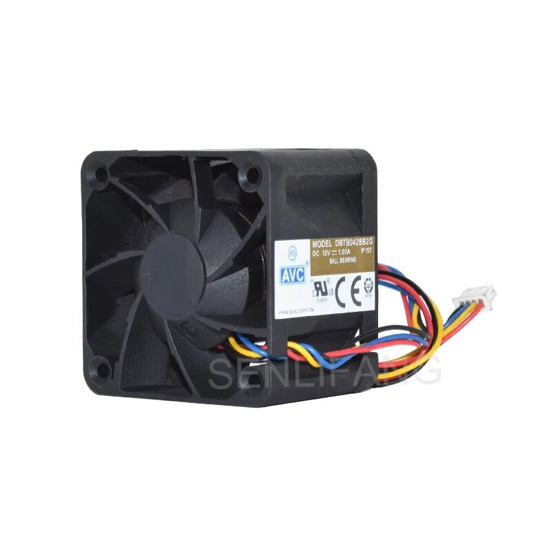 DBTB0428B2G For AVC 4028 DC12V 1A 4Lines PWM High- Speed Server Fan 40*40*28mm