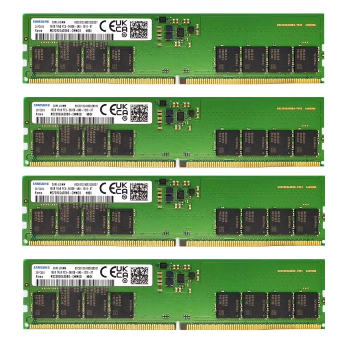 Samsung 64GB (4X16GB) DDR5 5600MHz PC5-44800 UDIMM Memory Ram (M323R2GA3DB0-CWM)