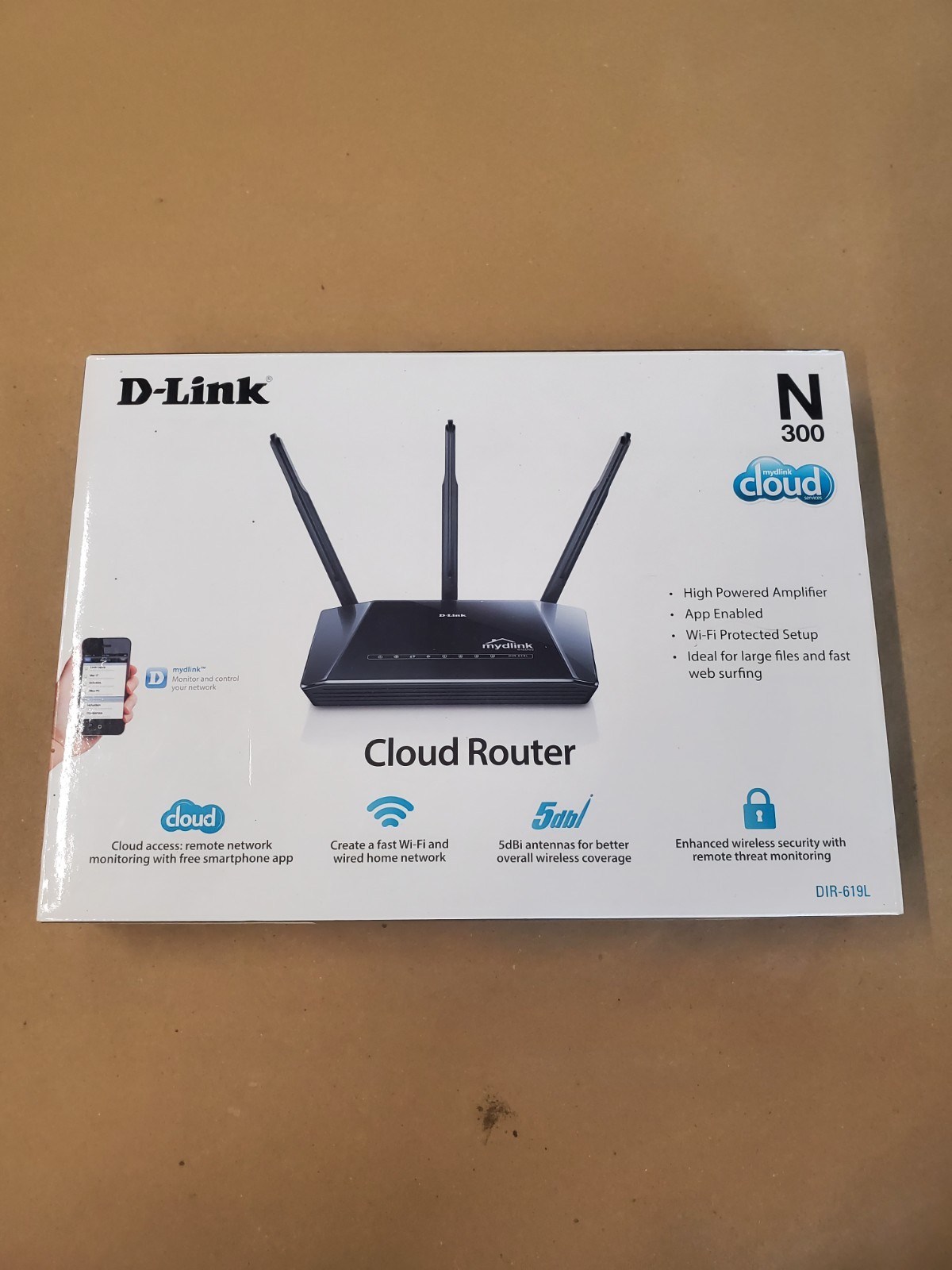 D-Link Cloud Wireless Router DIR-619L N 300 High Power 3 Antenna WiFi Certified