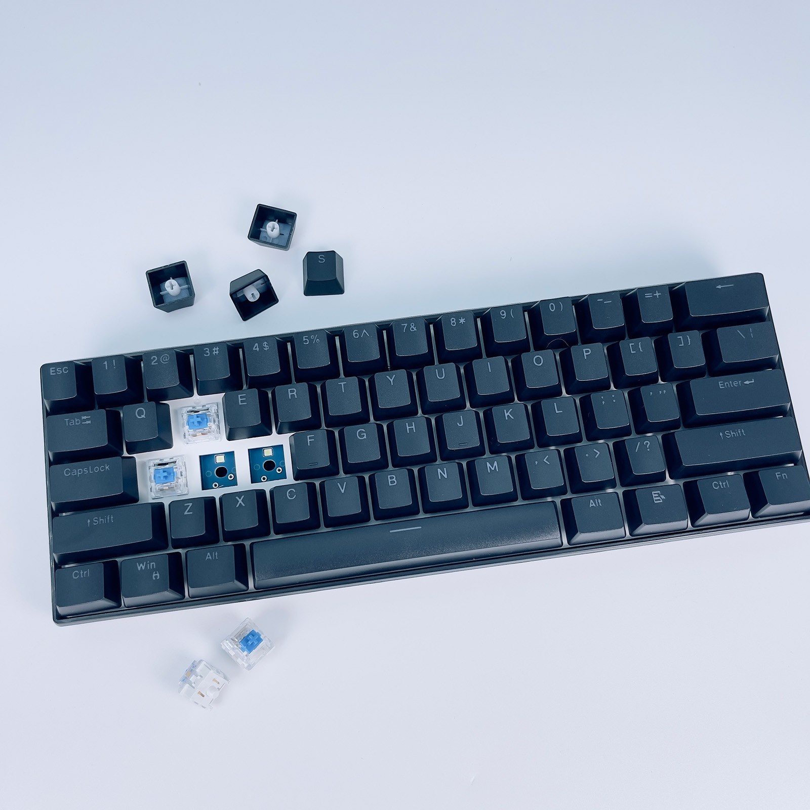 68 Keys Mechanical Gaming Keyboard RGB Backlit Compact 60% Wired Hot Swappable