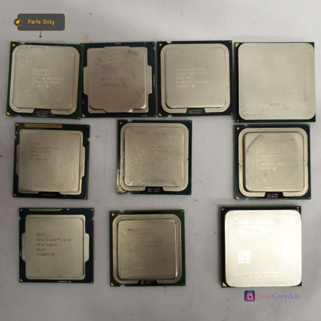 JOB LOT 10 X MIXED CPU INTEL CORE I5 XEON CELERON CORE 2 DUO AMD A8-5600 PARTS