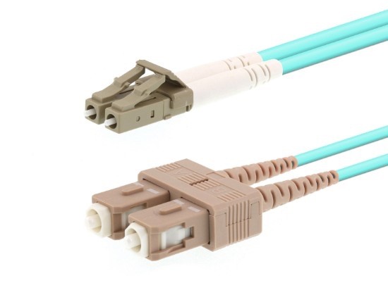 OM3 | 25 Meters | SC to LC | Multi-mode Fiber | Aqua | 50/125 | Networx