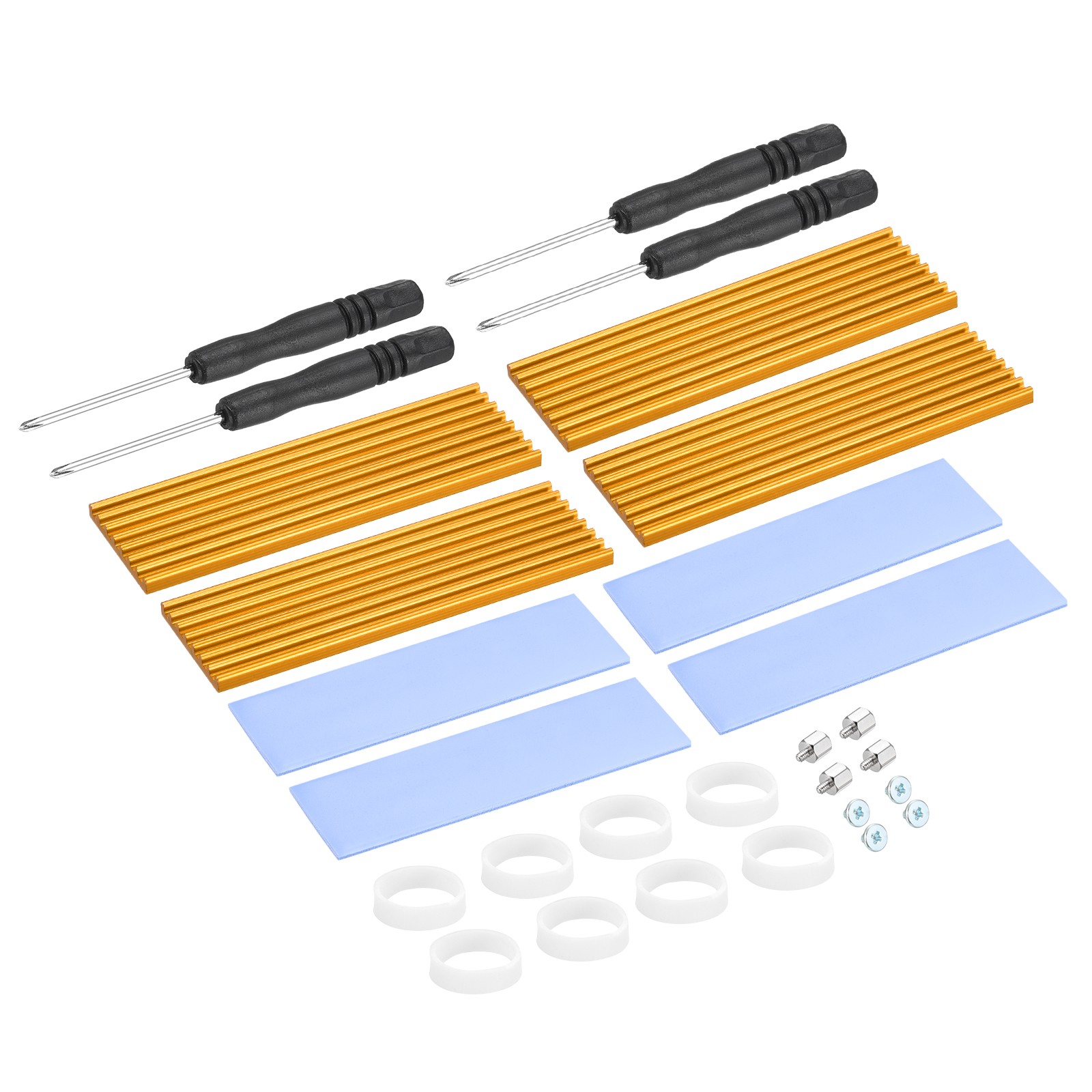 4 Pcs M.2 2280 Nvme SSD Heatsink Kit 70x22x3mm Laptop Memory Heatsink Copper