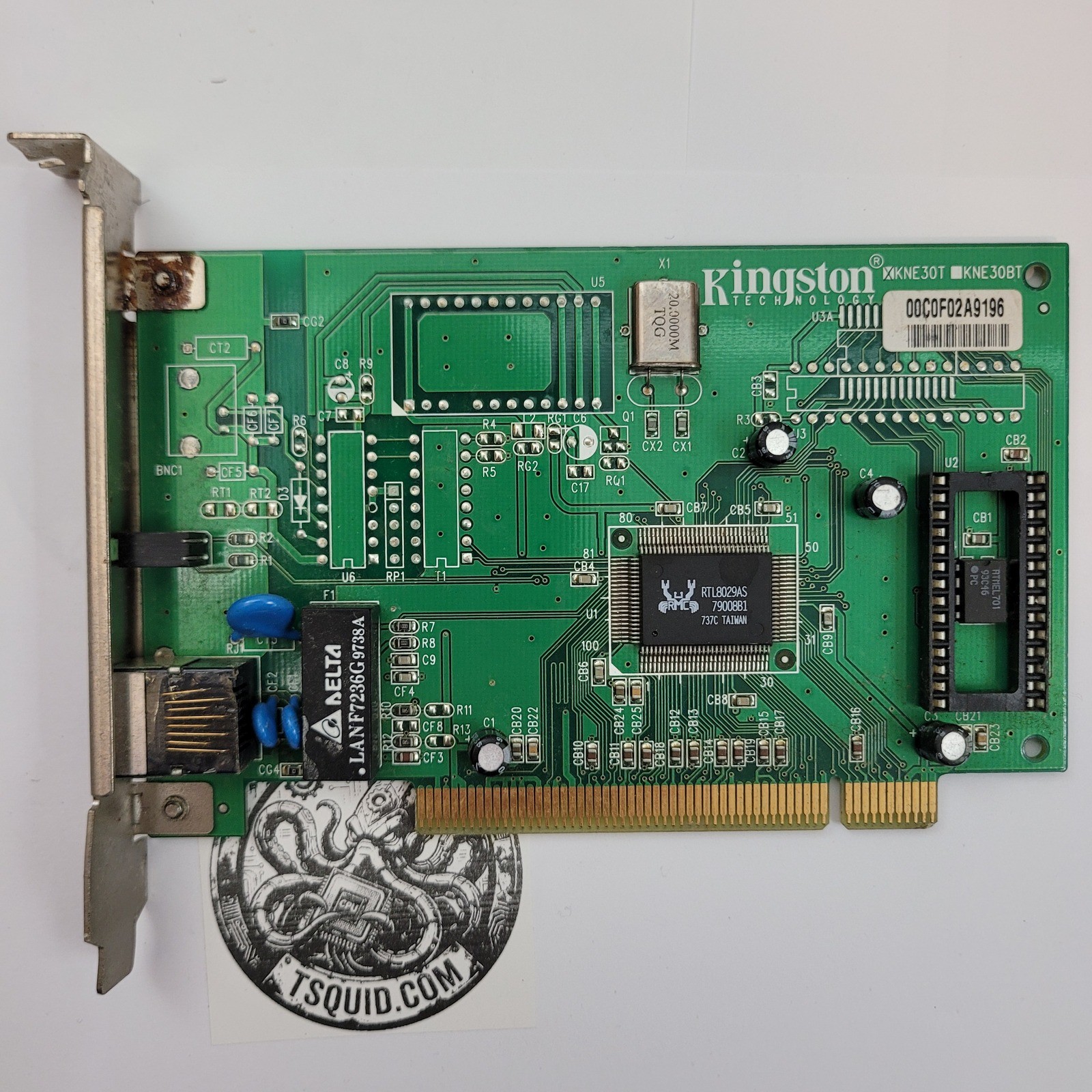 Kingston KNE30T Network Card ISA 10Mbps Ethernet RJ45 Realtek RTL8029AS