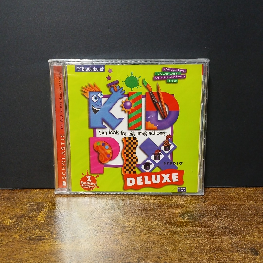 New / Sealed Kid Pix Deluxe PC / Mac, Scholastic, Broderbound, Art Software 