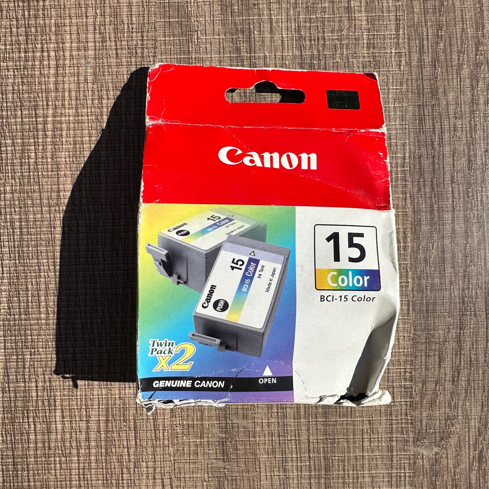 Canon BCI-15 Color Ink Cartridges Twin Pack ChromaLife100 Sealed Genuine OEM NIB