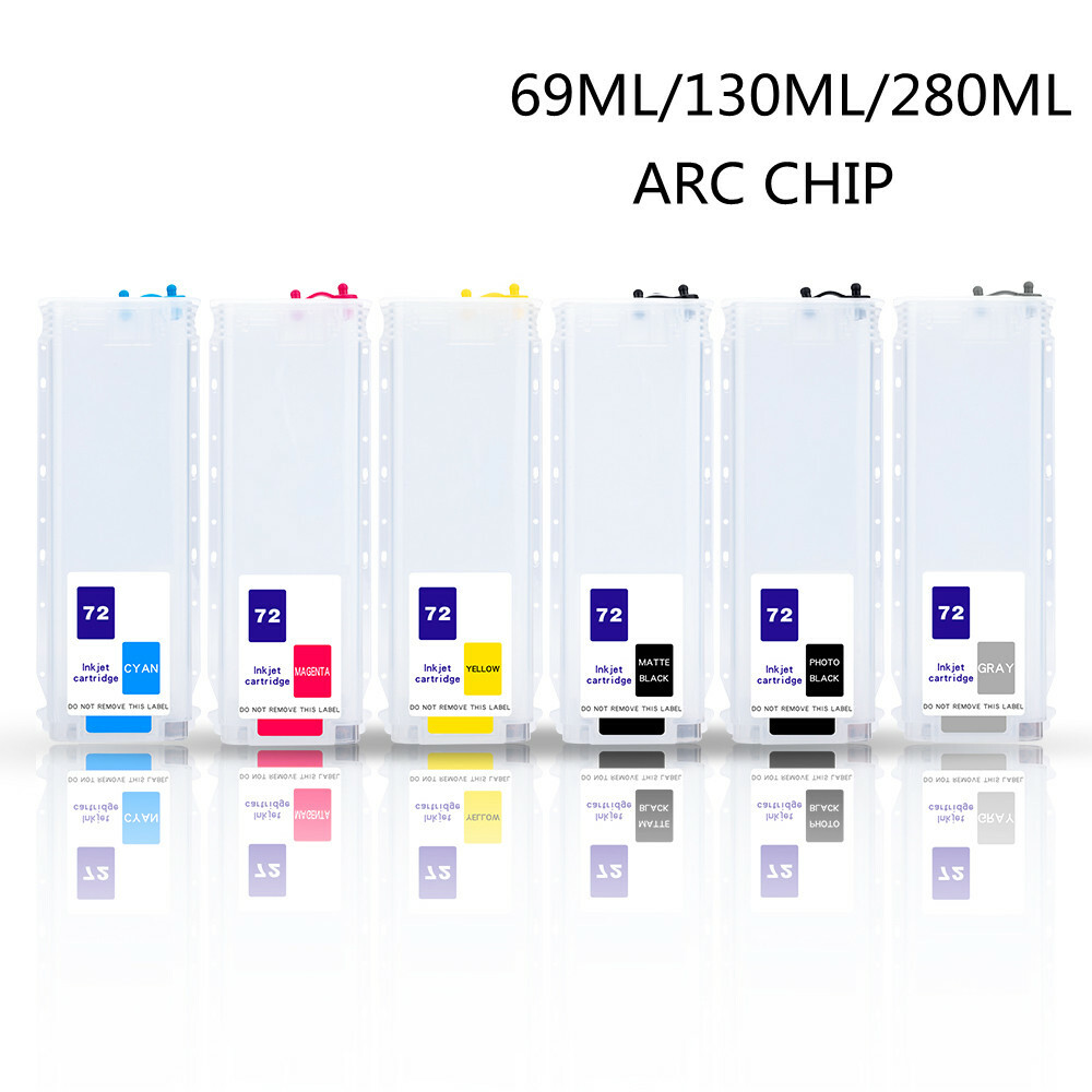 For hp 72 Refillable ink cartridge HP T770 T790 T1120 T1200 T1300 T620 T610