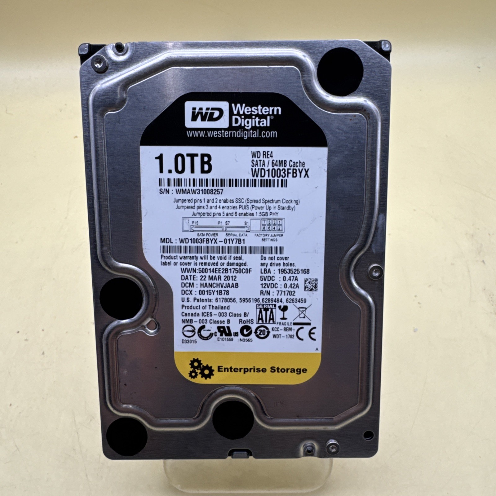 Western Digital Black Enterprise Storage 1TB 7200RPM 3.5" WD1003FBYX