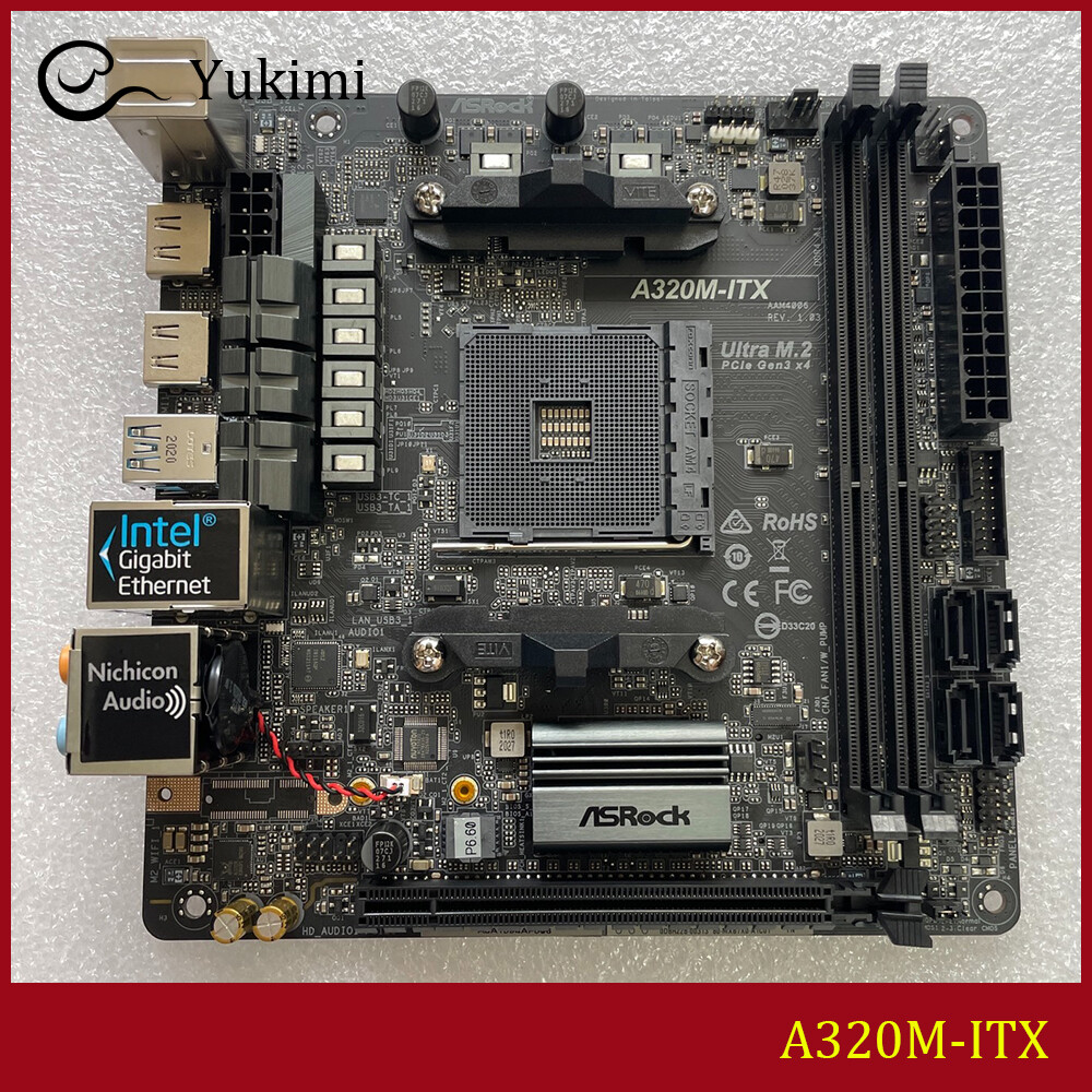 FOR ASROCK A320M-ITX AMD AM4 DDR4*2 32GB HDMI 1.4 Mini-ITX Motherboard Test OK
