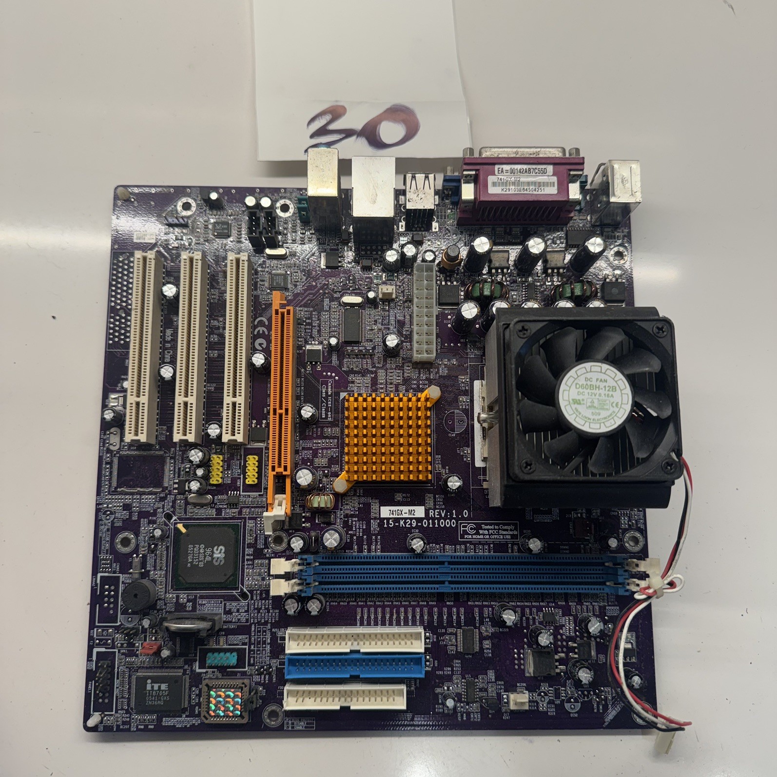 ECS 741GX-M WITH AMD SEMPRON 2400, CPU COOLER