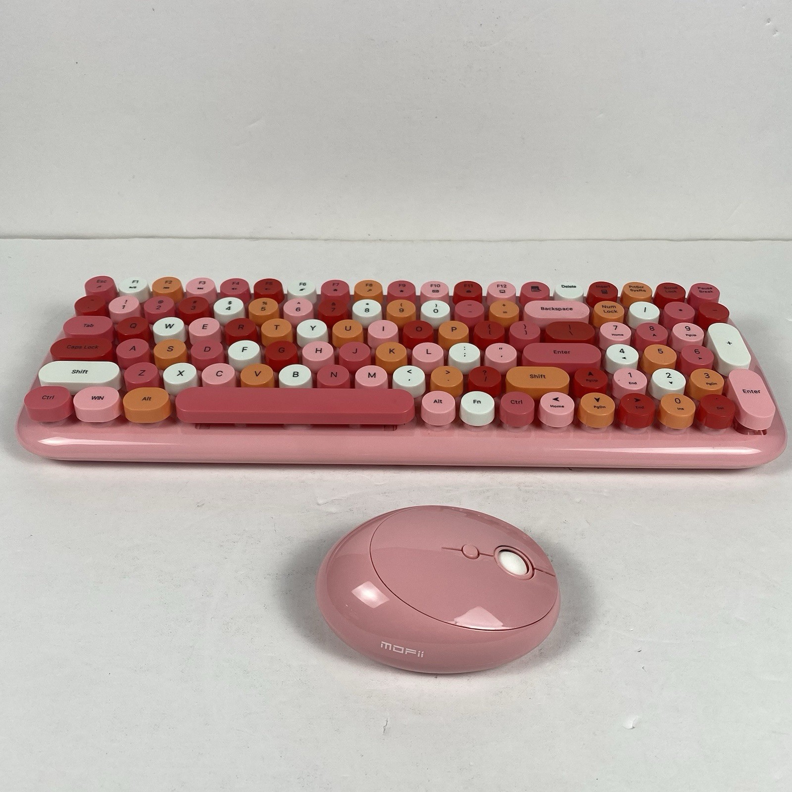 Mofii Candy XR Wireless Keyboard Combo With Mouse Pink Preowned USB Included