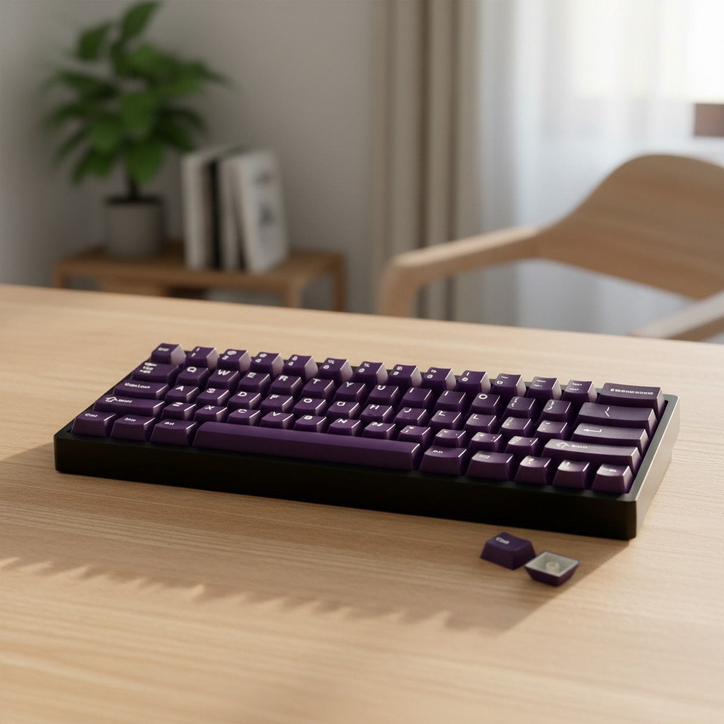 Custom Jelly Set Keycaps in Purple Jade - Fits 60% to 100% Mechanical Layouts