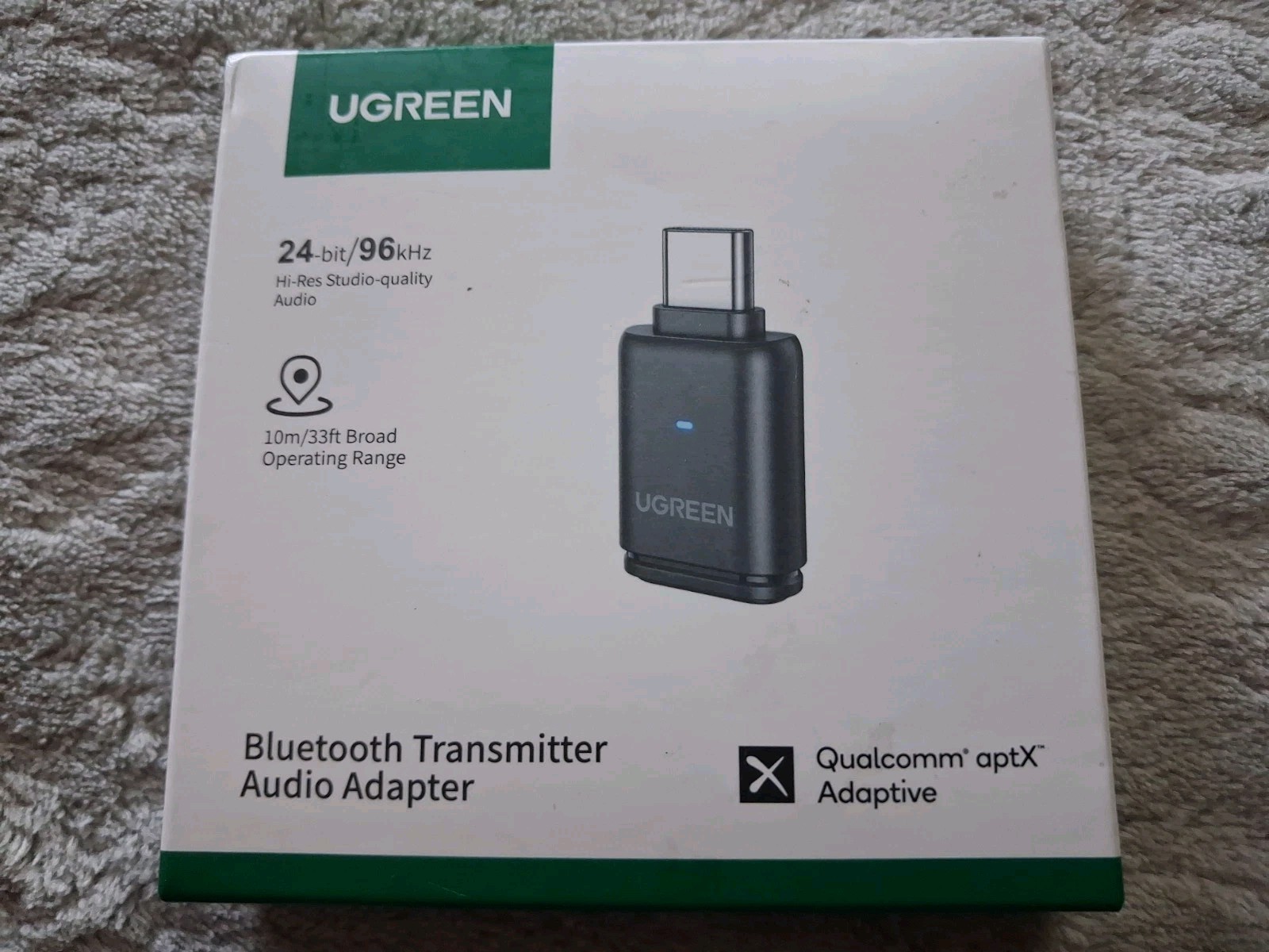 Adapter audio Ugreen BT501 USB-C Bluetooth 5.3 aptX Sender [Open Box]