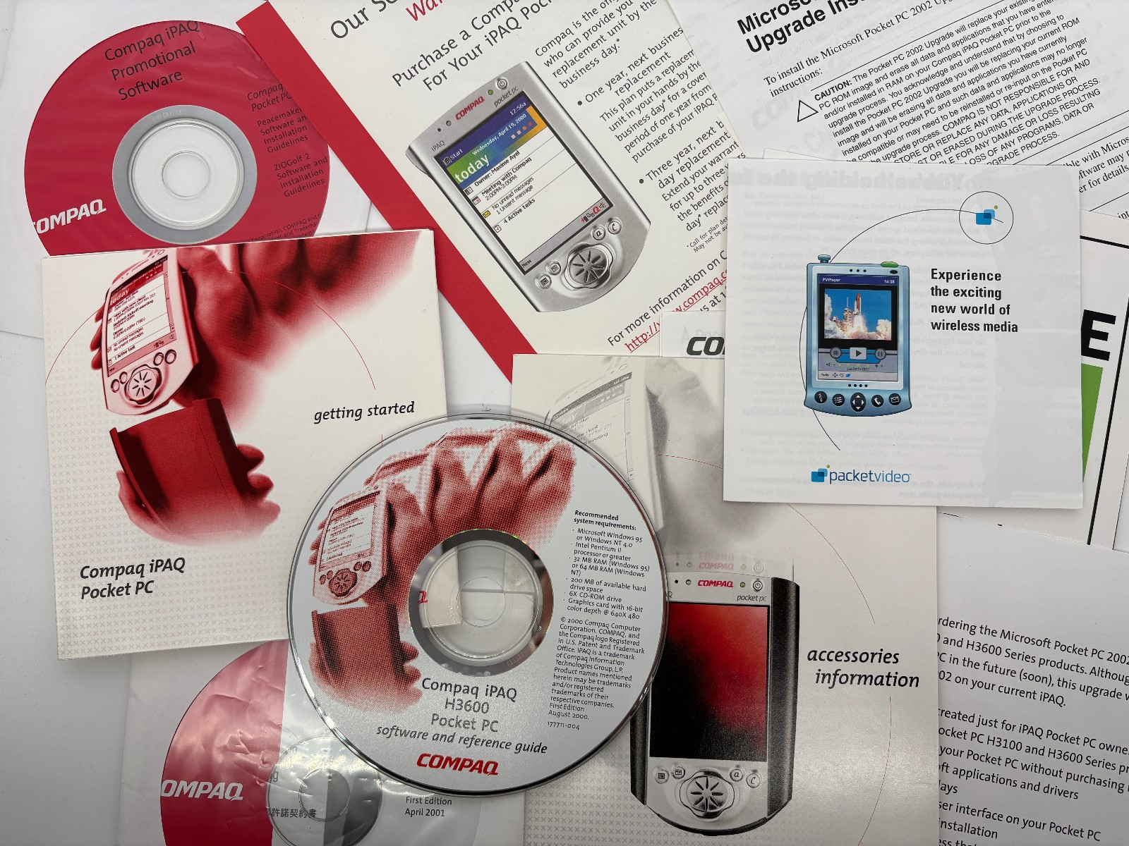 Vintage Compaq iPAQ Pocket PC 2002 OS Upgrade Kit - ROM 1.77 & Promo Software CD